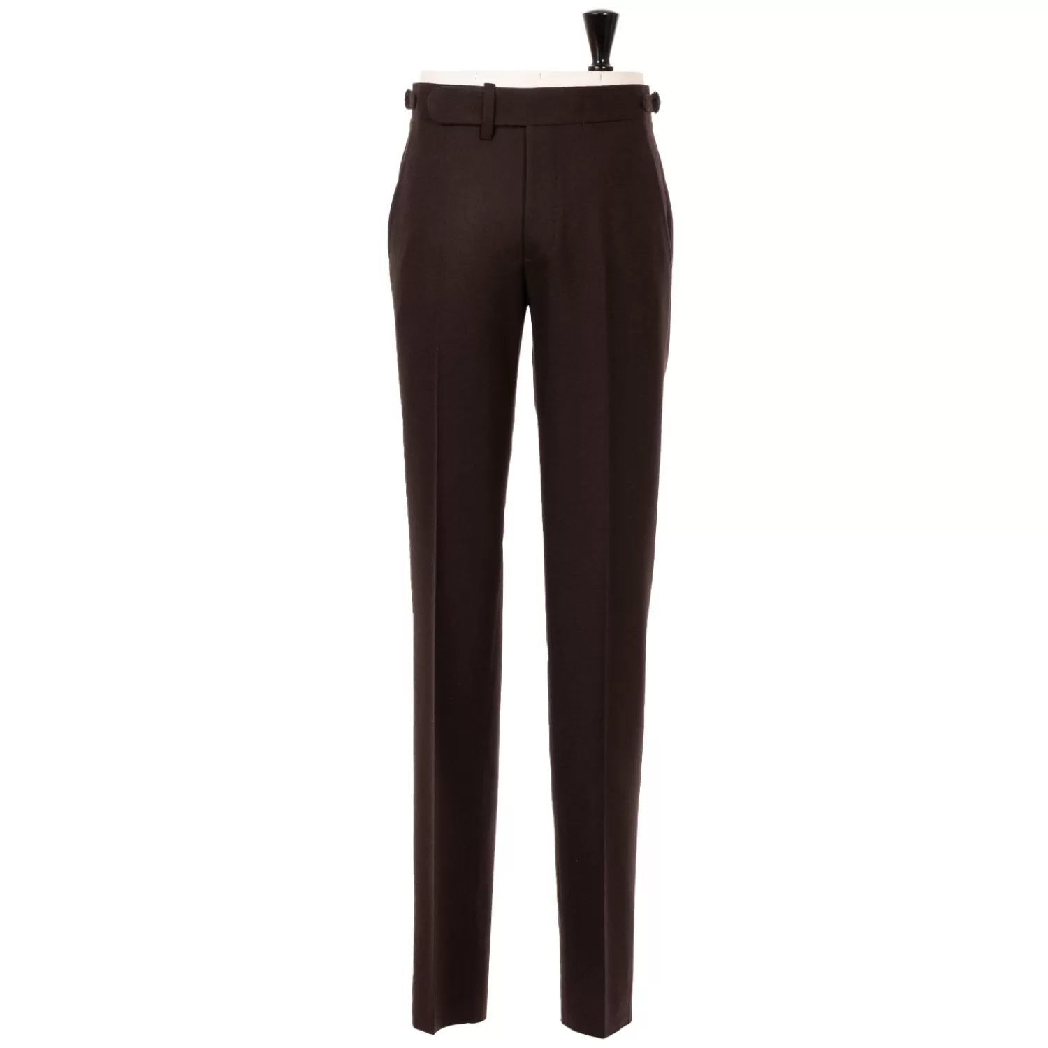 Hosen - Sartorial>Cesare Attolini Braune Hose "Limited Fox Flannel" aus englischer Wolle - reine Handarbeit  Dunkelbraun