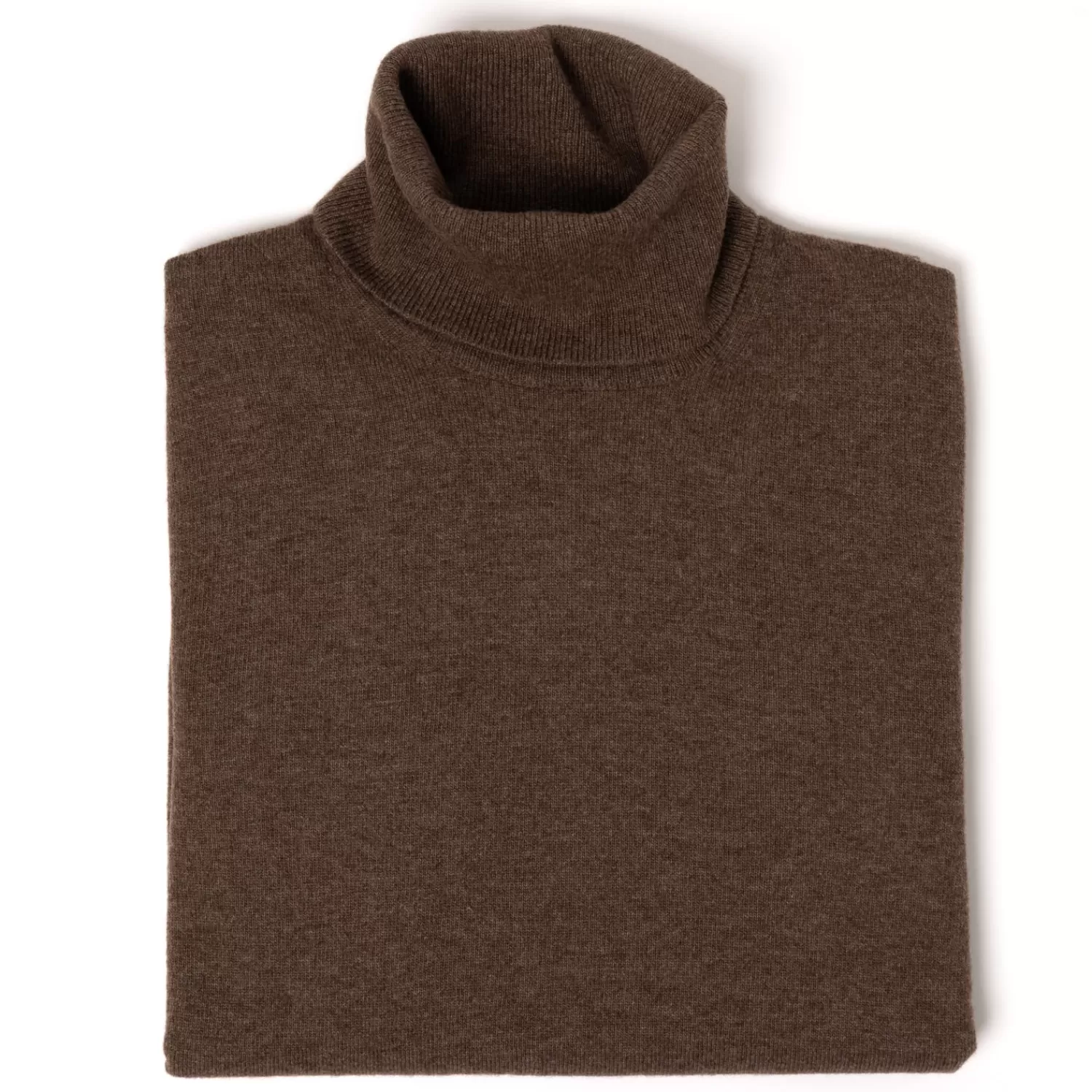 Strickwaren>Brigatelli dal 1922 per Michael Jondral: Rollkragen-Pullover aus Merinowolle und Kaschmir - 1 Ply Cashmere Blend Graubraun-Greige