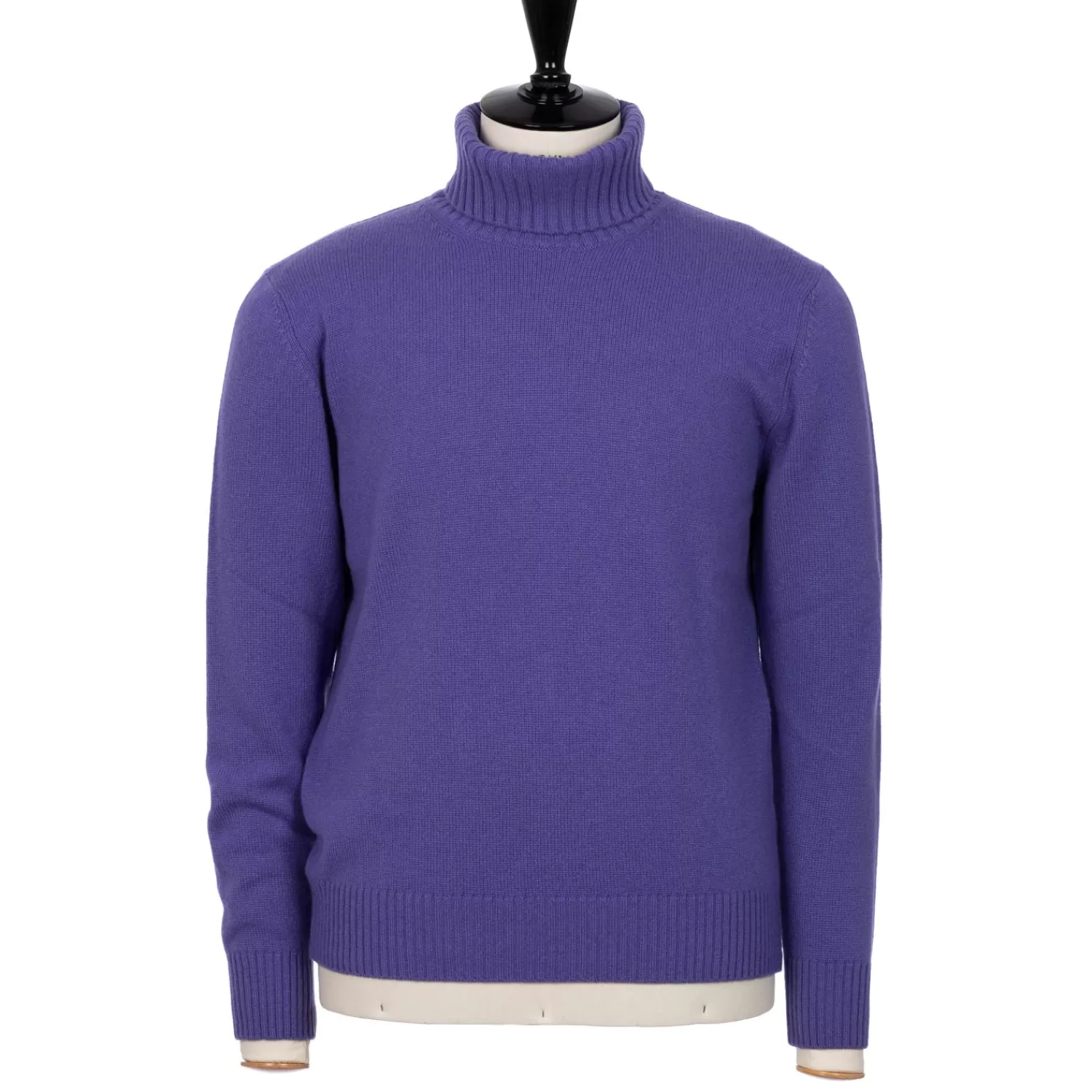 Strickwaren>Brigatelli dal 1922 per Michael Jondral: Rollkragen-Pullover aus reinem Kaschmir - The Mongolia Edition Lila-Violet