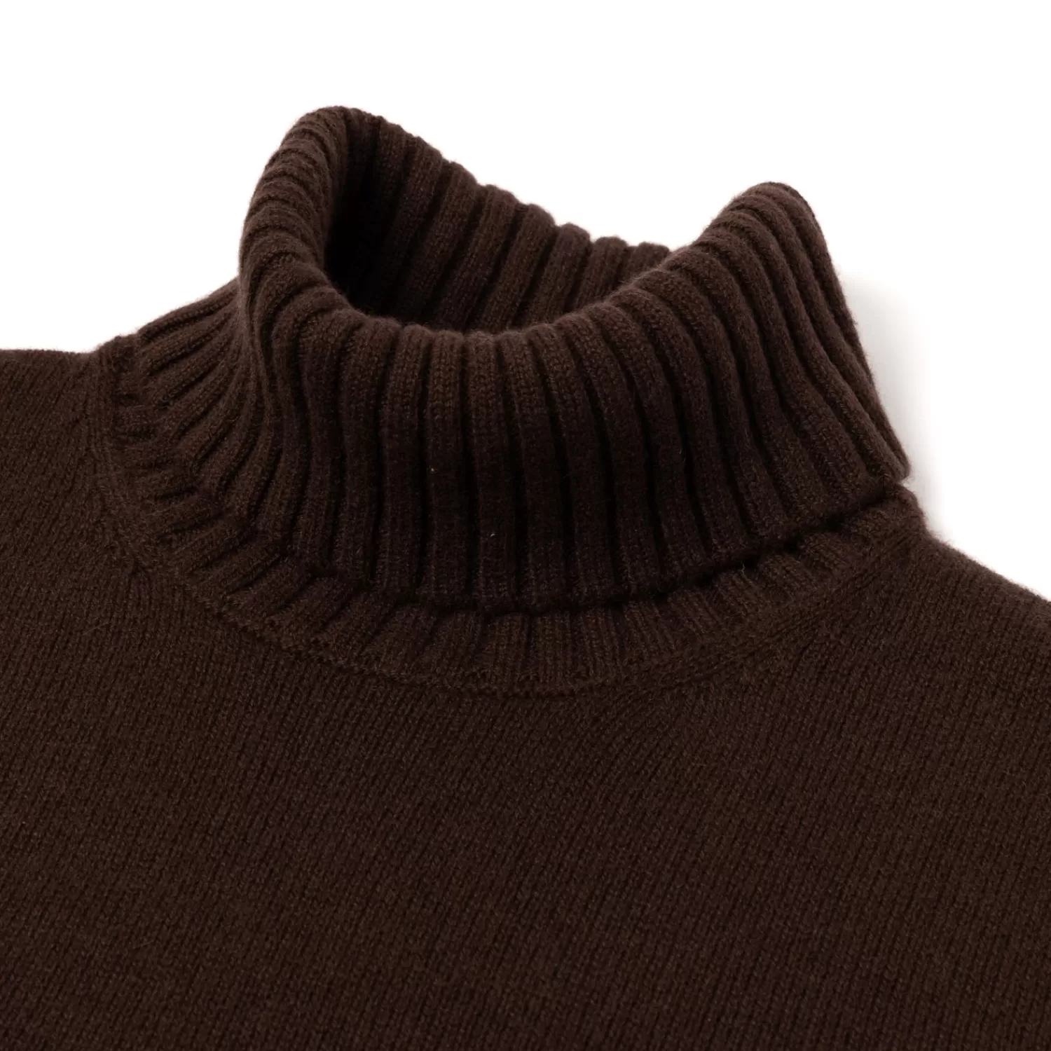 Strickwaren>Brigatelli dal 1922 per Michael Jondral: Rollkragen-Pullover aus reinem Kaschmir - The Mongolia Edition Dunkelbraun-MarroneScuro