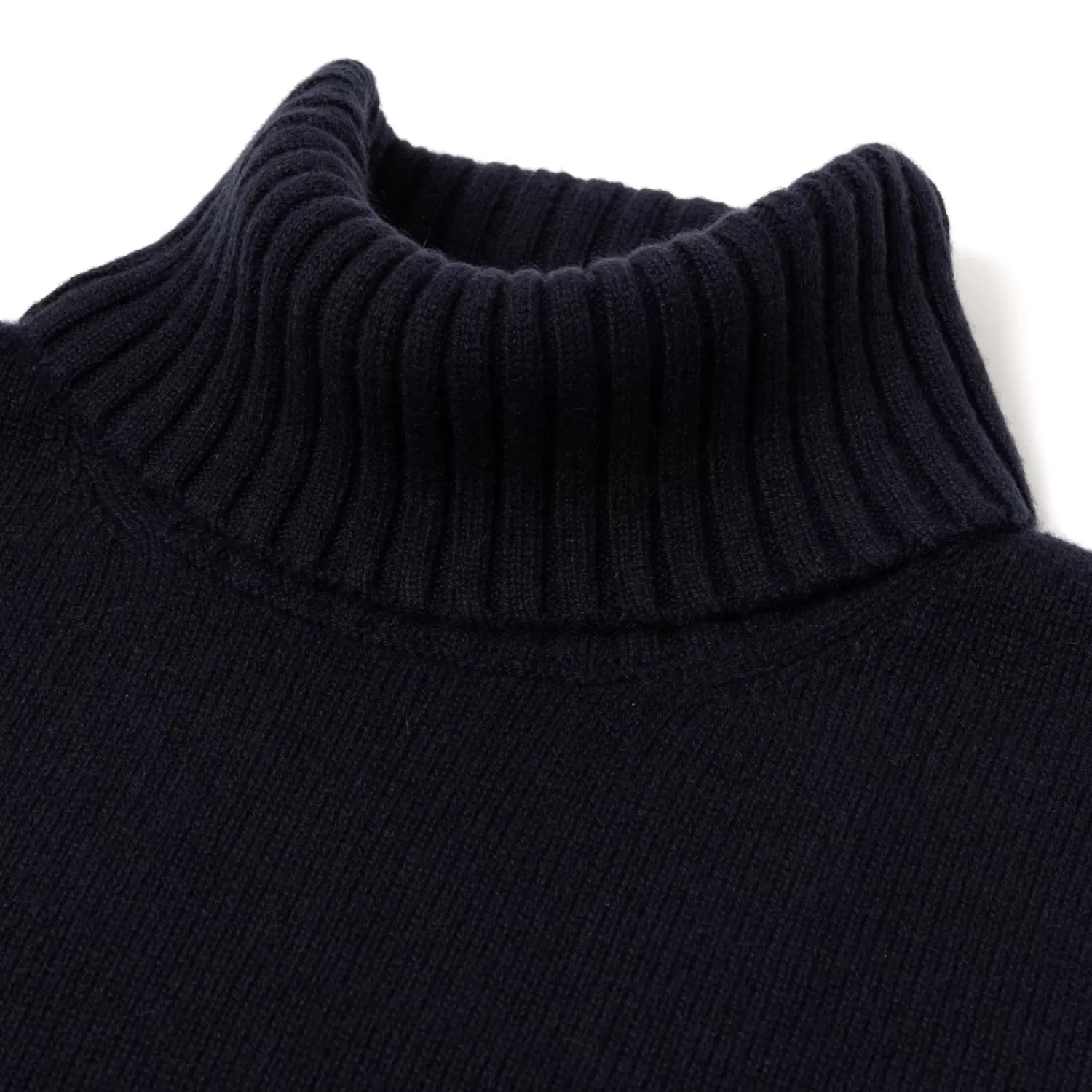 Strickwaren>Brigatelli dal 1922 per Michael Jondral: Rollkragen-Pullover aus reinem Kaschmir - The Mongolia Edition Dunkelblau-BluScuro