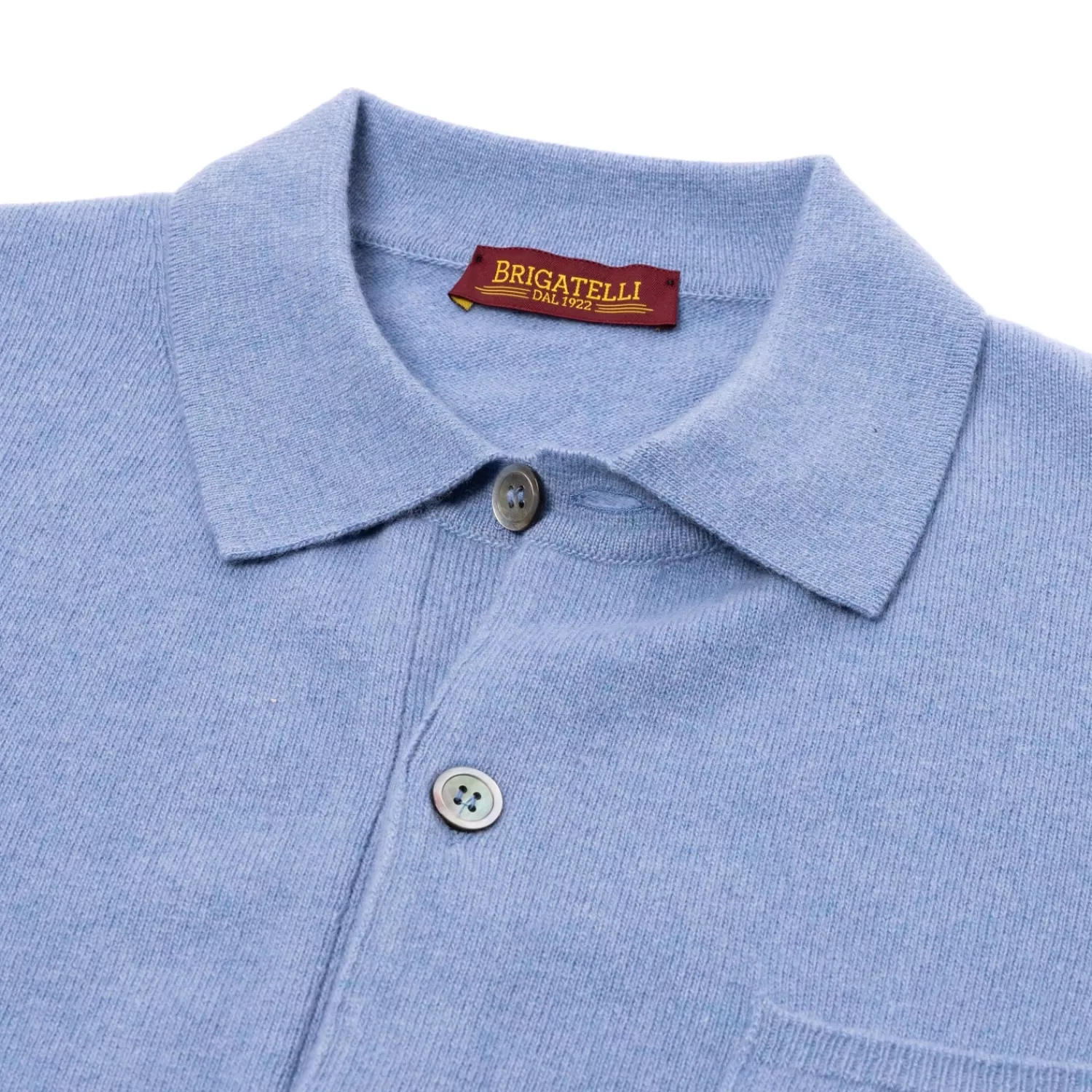 Strickwaren>Brigatelli dal 1922 per Michael Jondral: Strickjacke "Roberto" aus Merinowolle und Kaschmir Meerblau-BluMare
