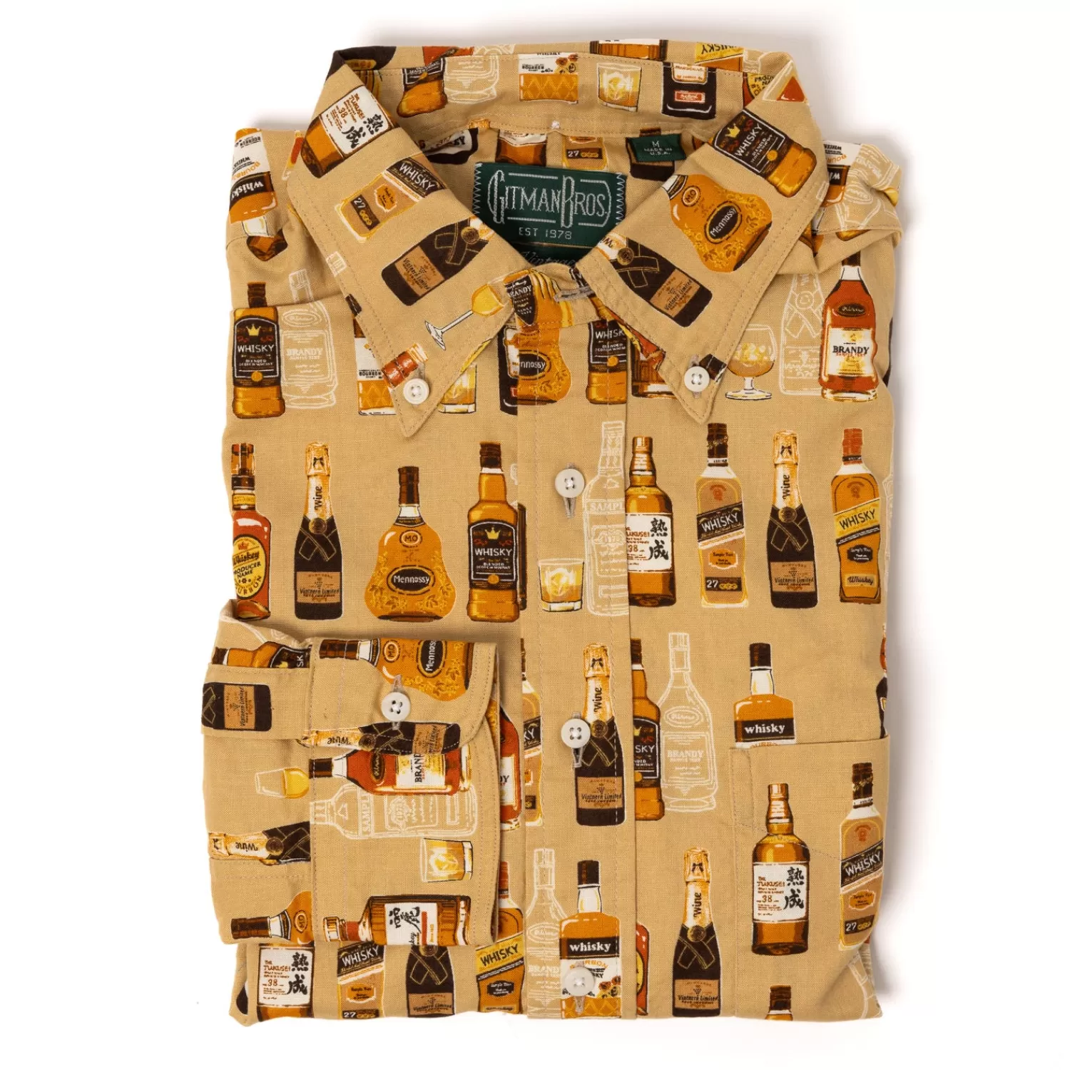 Ivy Men's | Sporthemden>Gitman Brothers Button-Down Shirt "Japanese Whiskey" aus reiner Baumwolle - Original Gitman Bros.Vintage