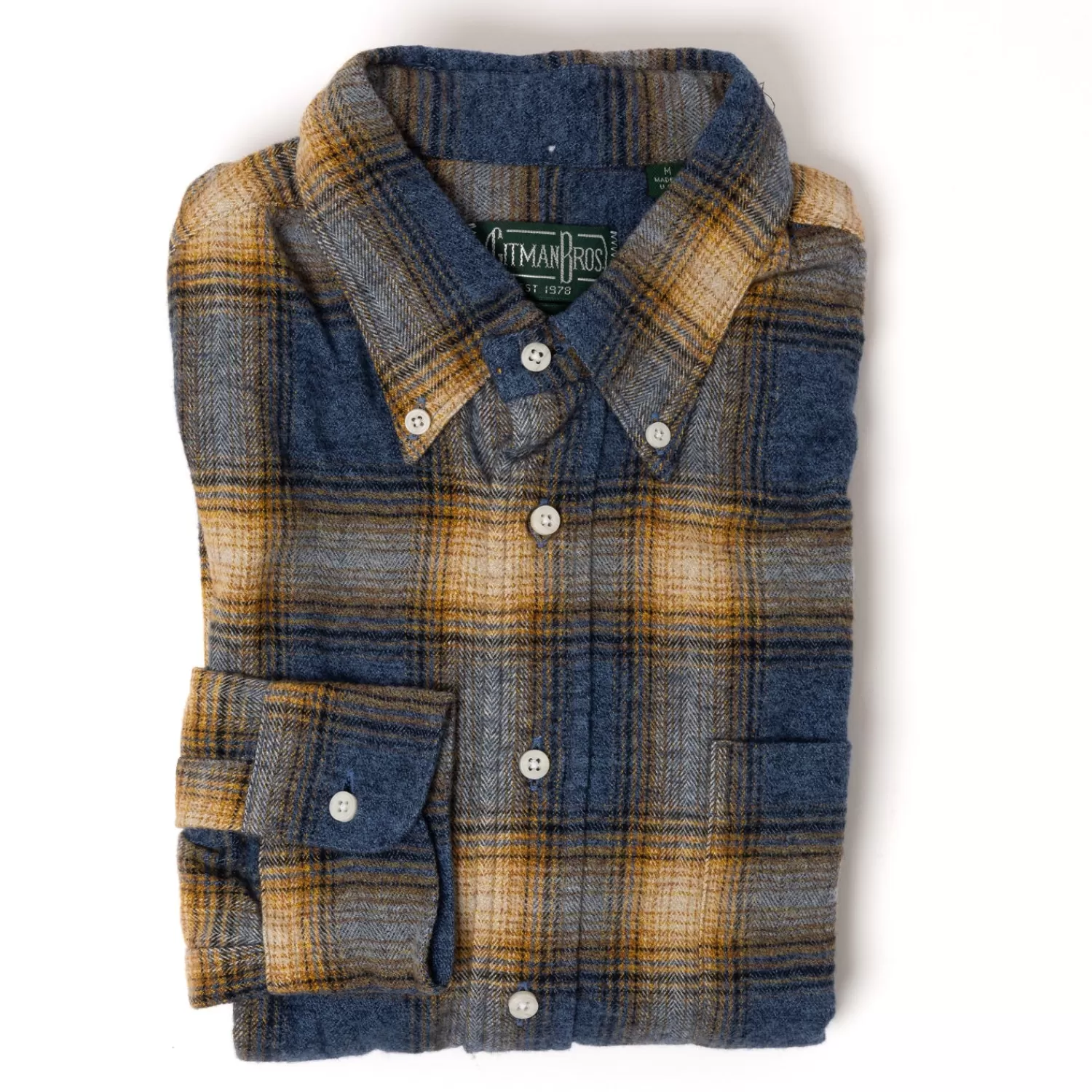 Ivy Men's | Sporthemden>Gitman Brothers Button-Down Shirt "New Melange Check" aus reiner Baumwolle - Original Gitman Bros.Vintage