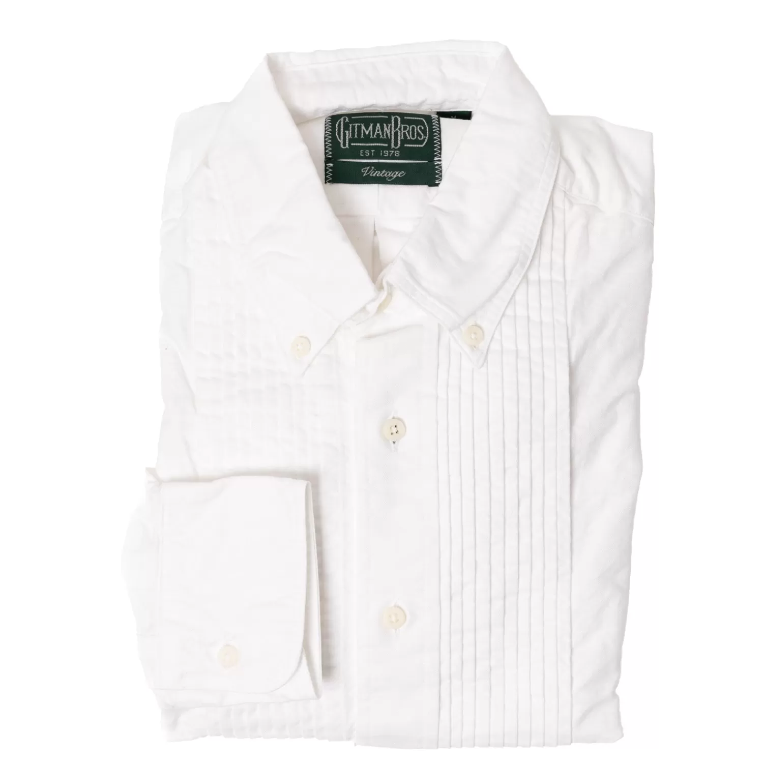 Ivy Men's | Ivy Women's>Gitman Brothers Button-Down Shirt "Vintage Plissee" aus reiner Baumwolle - Original Gitman Bros.Vintage Weiß-White