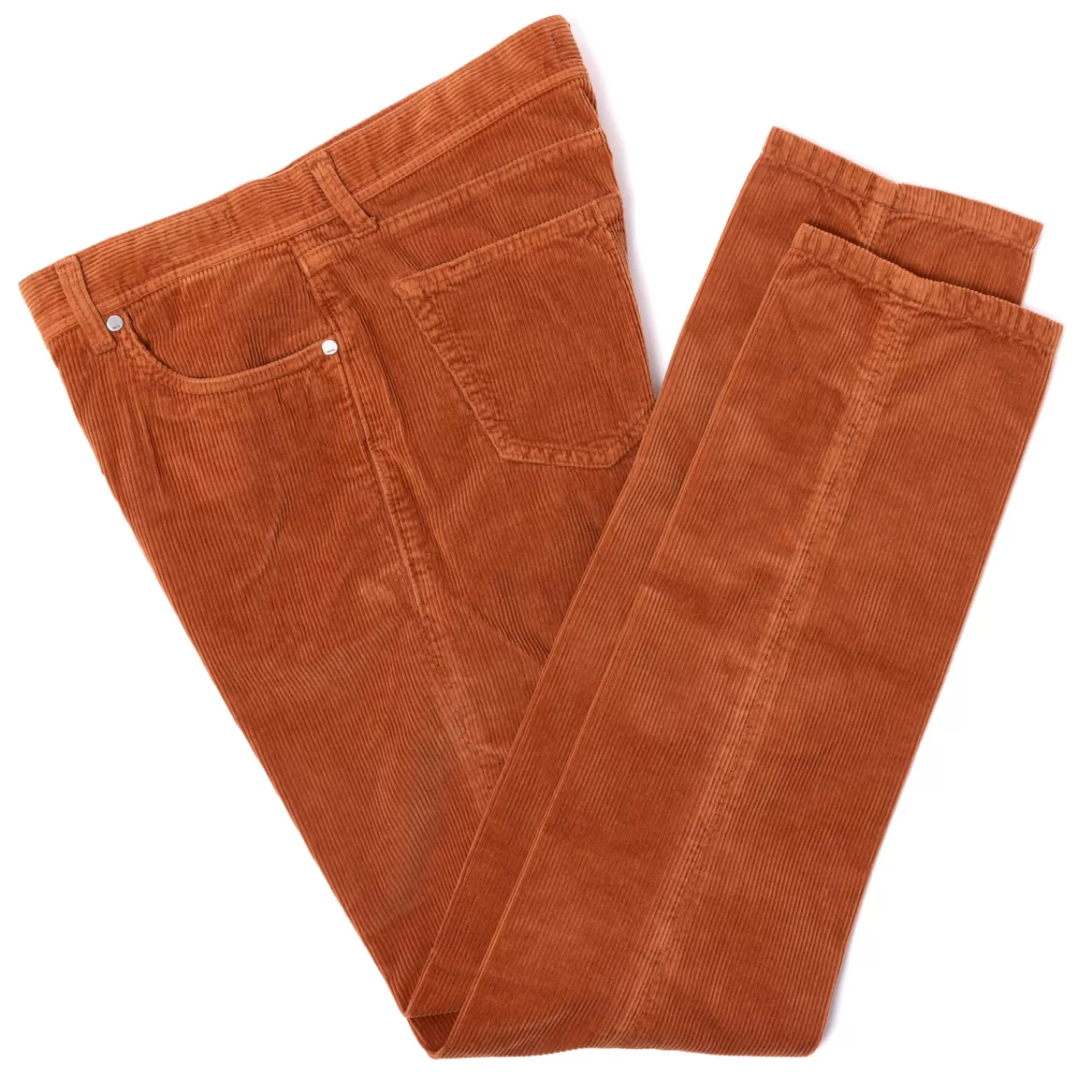 Hosen - Casual>Cesare Attolini CA exklusiv für MJ: Hose "5-Pocket Corduroy" aus weichem Baumwollmix Rostbraun