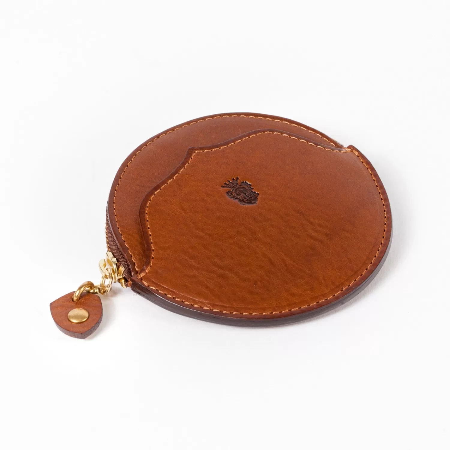 Kleinleder | Ivy Men's>Felisi Cognacfarbenes Zip-Etui "Travel Case" aus genarbtem Kalbsleder - Handarbeit Cognacbraun