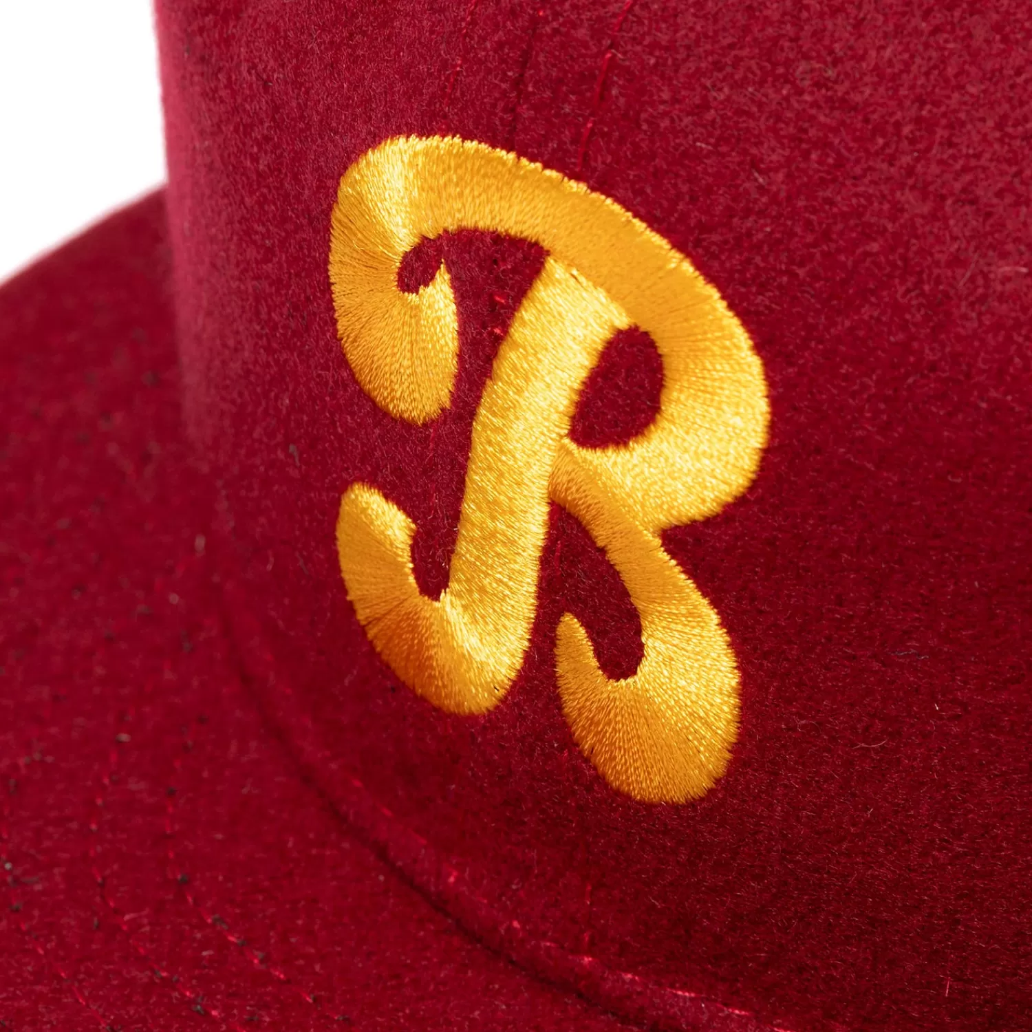 Hüte/Mütze | Ivy Men's>Specials X MJ Ebbets Field Flannels x MJ: Baseball-Kappe "Brooklyn College 1947" aus Woll-Flanell Burgundrot- Burgundy