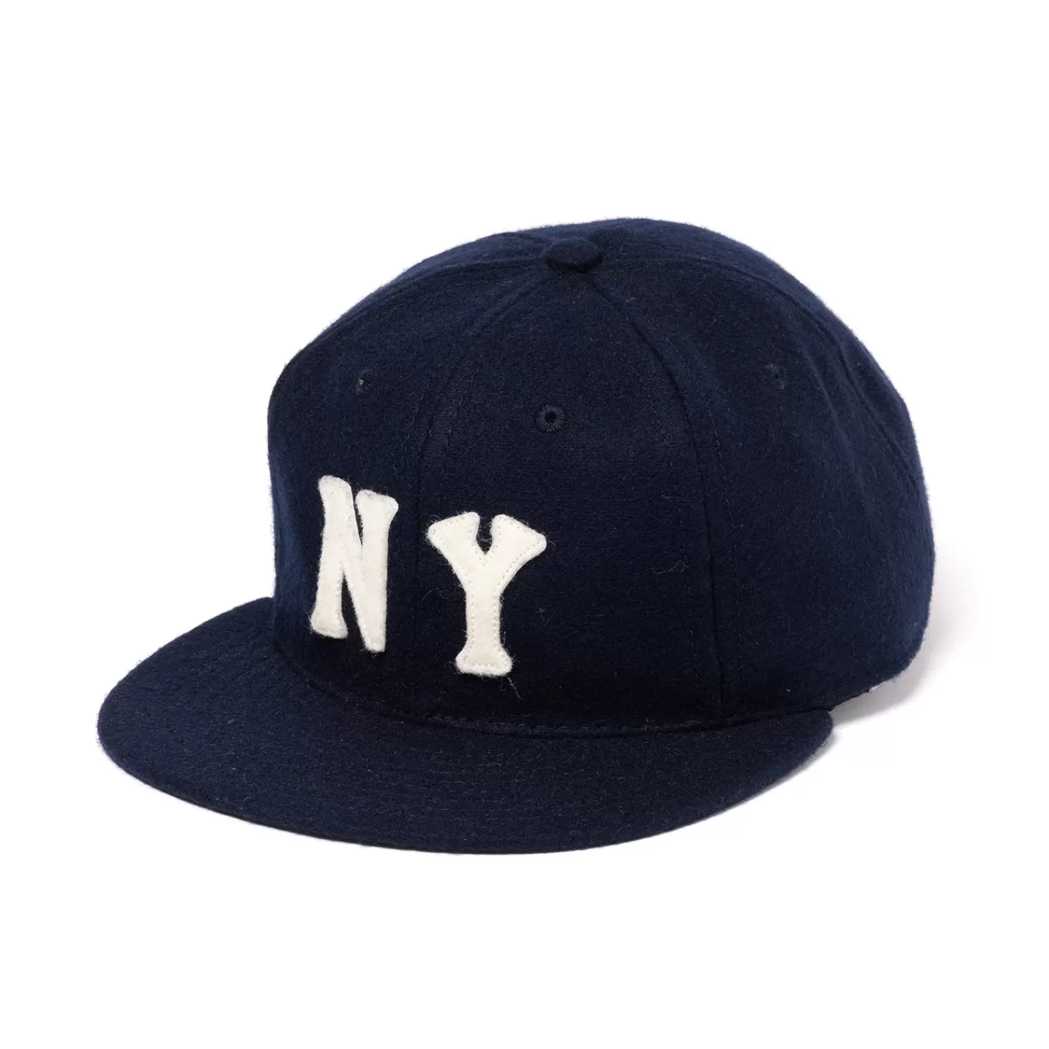 Hüte/Mütze | Ivy Men's>Specials X MJ Ebbets Field Flannels x MJ: Baseball-Kappe "New York Black Yankees 1936" aus Woll-Flanell  Dunkelblau-Navy