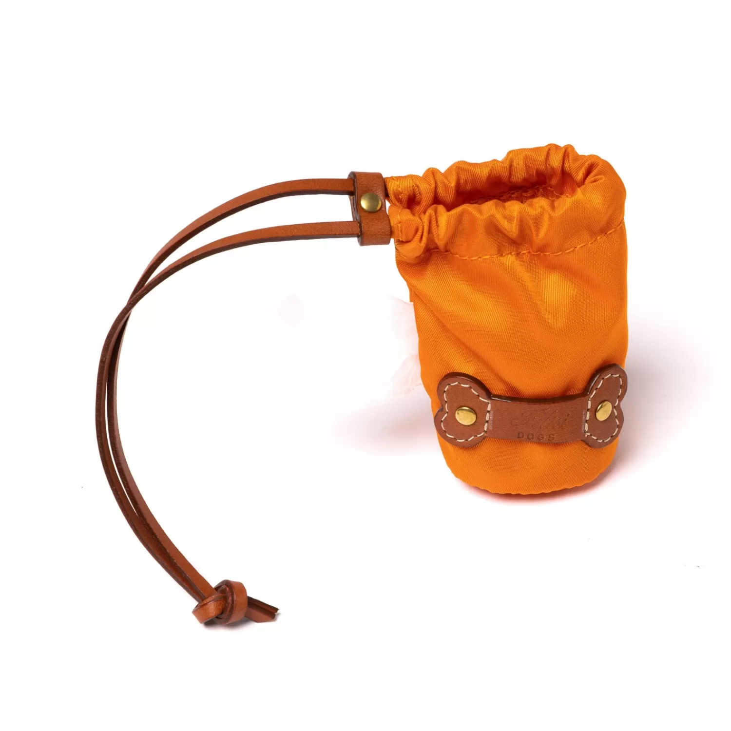 Kleinleder>Felisi Etui "Borsa per Cani" aus -Nylon und Sattelleder - Handarbeit