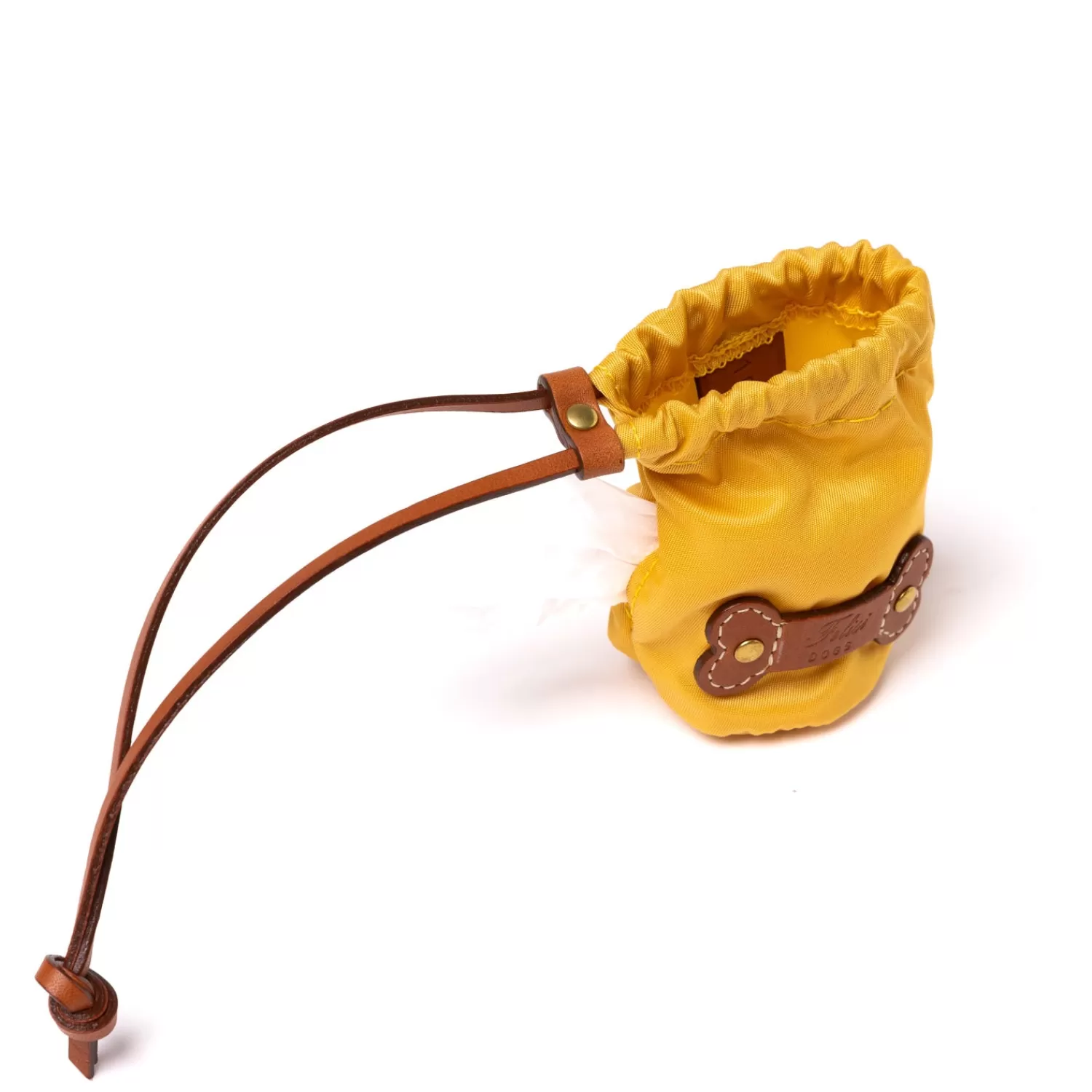 Kleinleder>Felisi Etui "Borsa per Cani" aus -Nylon und Sattelleder - Handarbeit