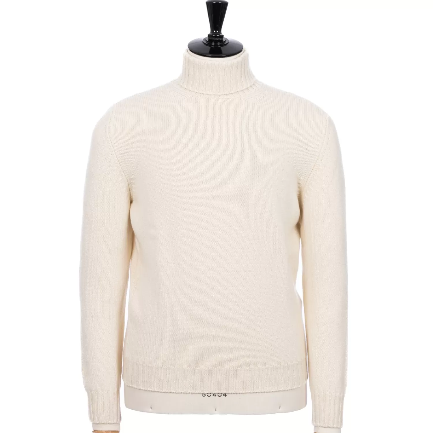 Strickwaren>Fedeli Exklusiv für Michael Jondral: Cremeweißer Rollkragenpullover aus schottischem 4-Ply Kaschmir Latte-Cremeweiß