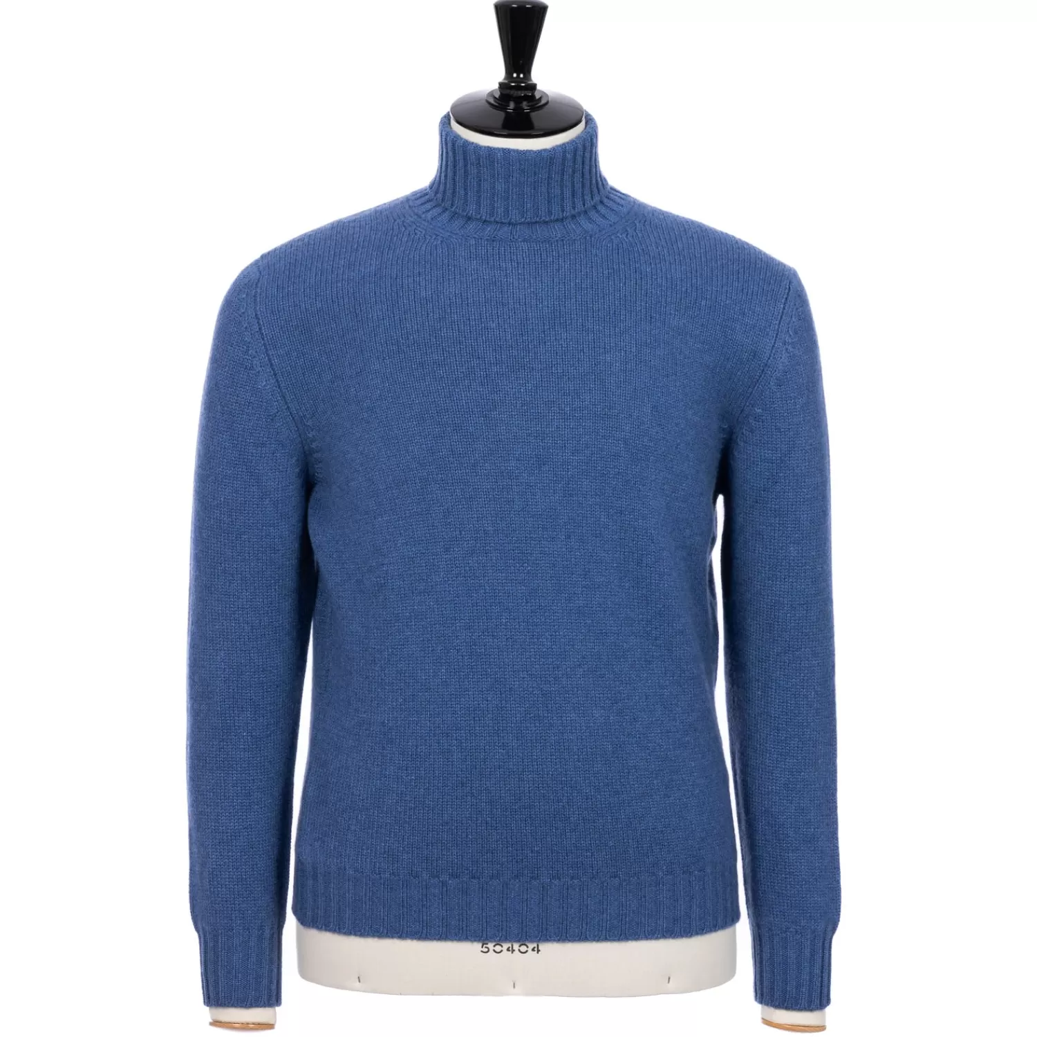 Strickwaren>Fedeli Exklusiv für Michael Jondral: Denimblauer Rollkragenpullover aus schottischem 4-Ply Kaschmir Denim-BluDenim