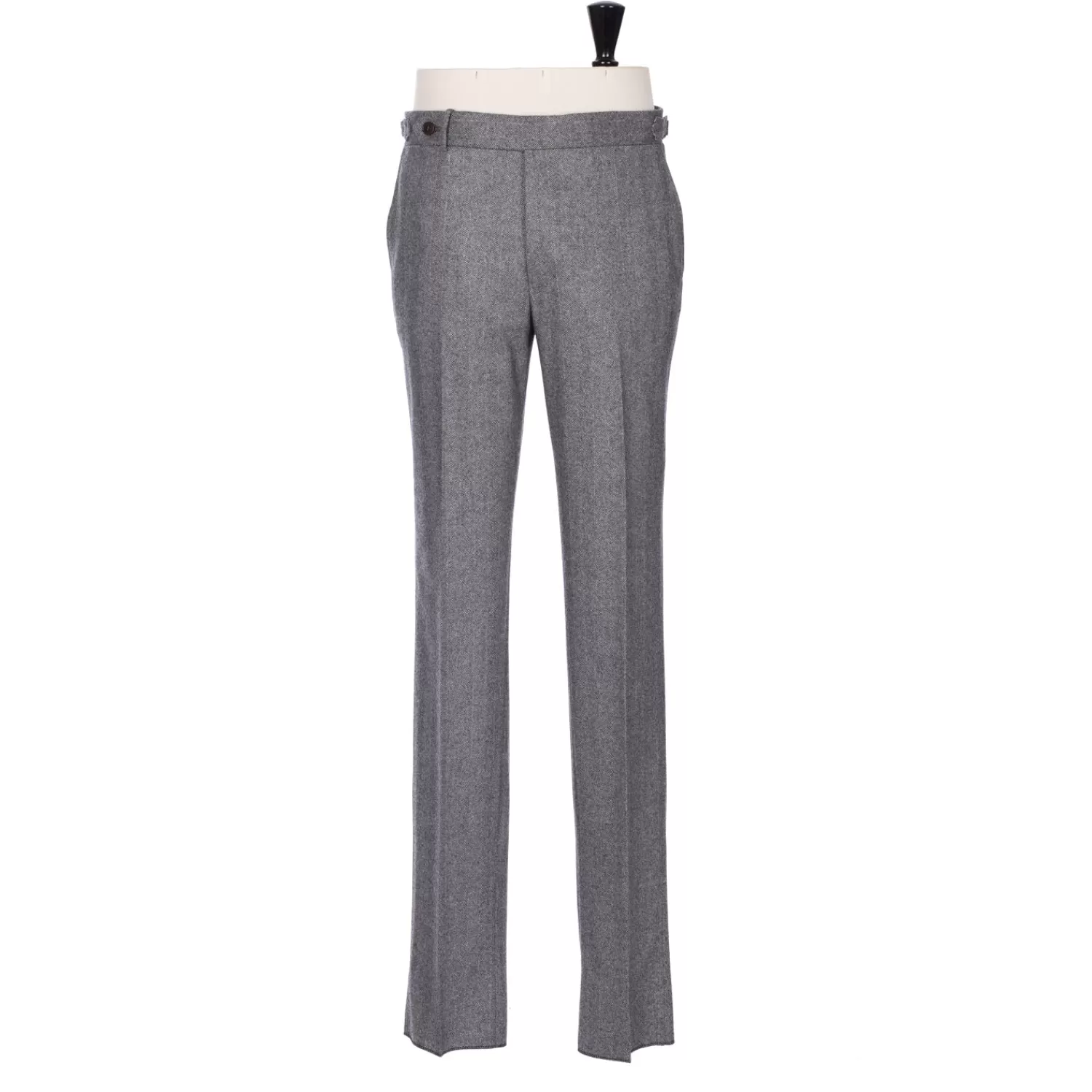 Hosen - Sartorial>Rota Sartorial Exklusiv für Michael Jondral: Graue Hose "Spina" aus einem Wollflanell -
