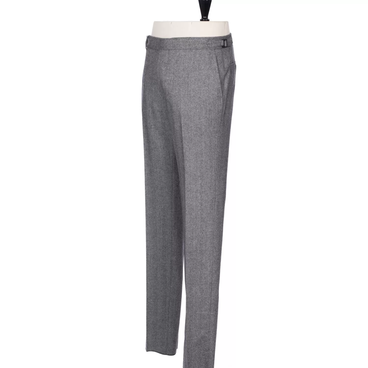 Hosen - Sartorial>Rota Sartorial Exklusiv für Michael Jondral: Graue Hose "Spina" aus einem Wollflanell -