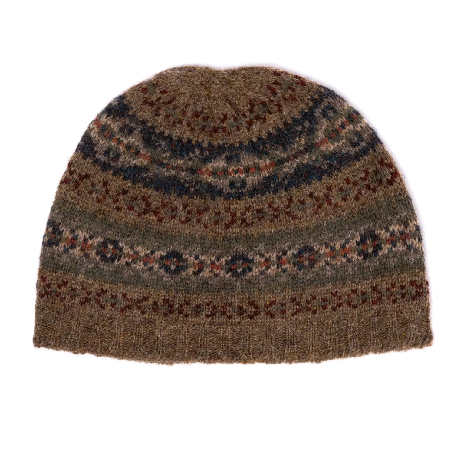 Hüte/Mütze>Anderson & Sheppard Exklusiv für Michael Jondral: Mütze "Anderson´s Fairisle Beanie" aus reiner Wolle - Original Shetland-Wool Multicolor