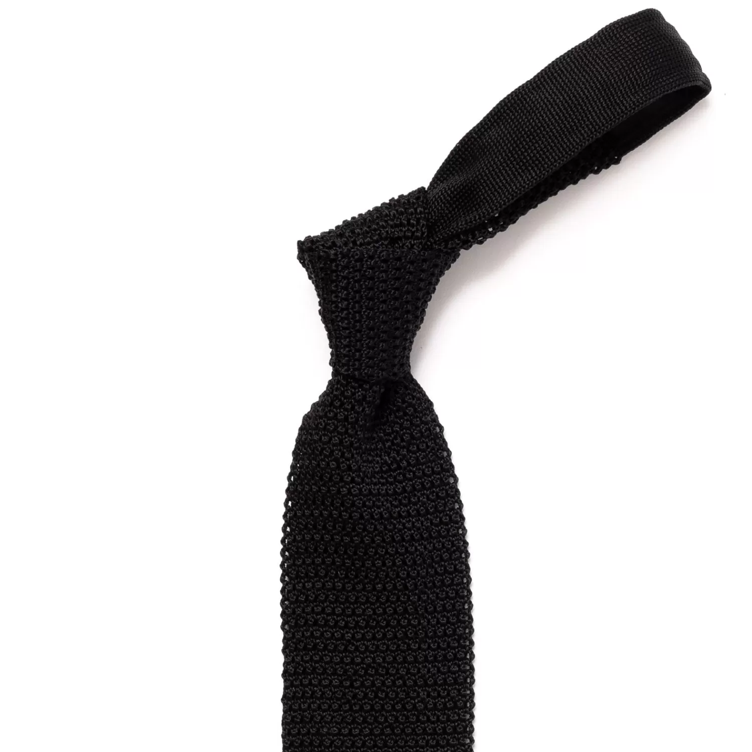 Krawatten>Petronius Exklusiv für Michael Jondral: Strickkrawatte "Unita" aus reiner Seide  Schwarz