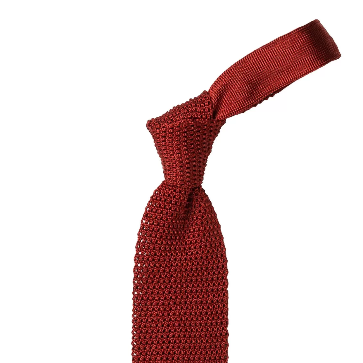 Krawatten>Petronius Exklusiv für Michael Jondral: Strickkrawatte "Unita" aus reiner Seide  Terracotta