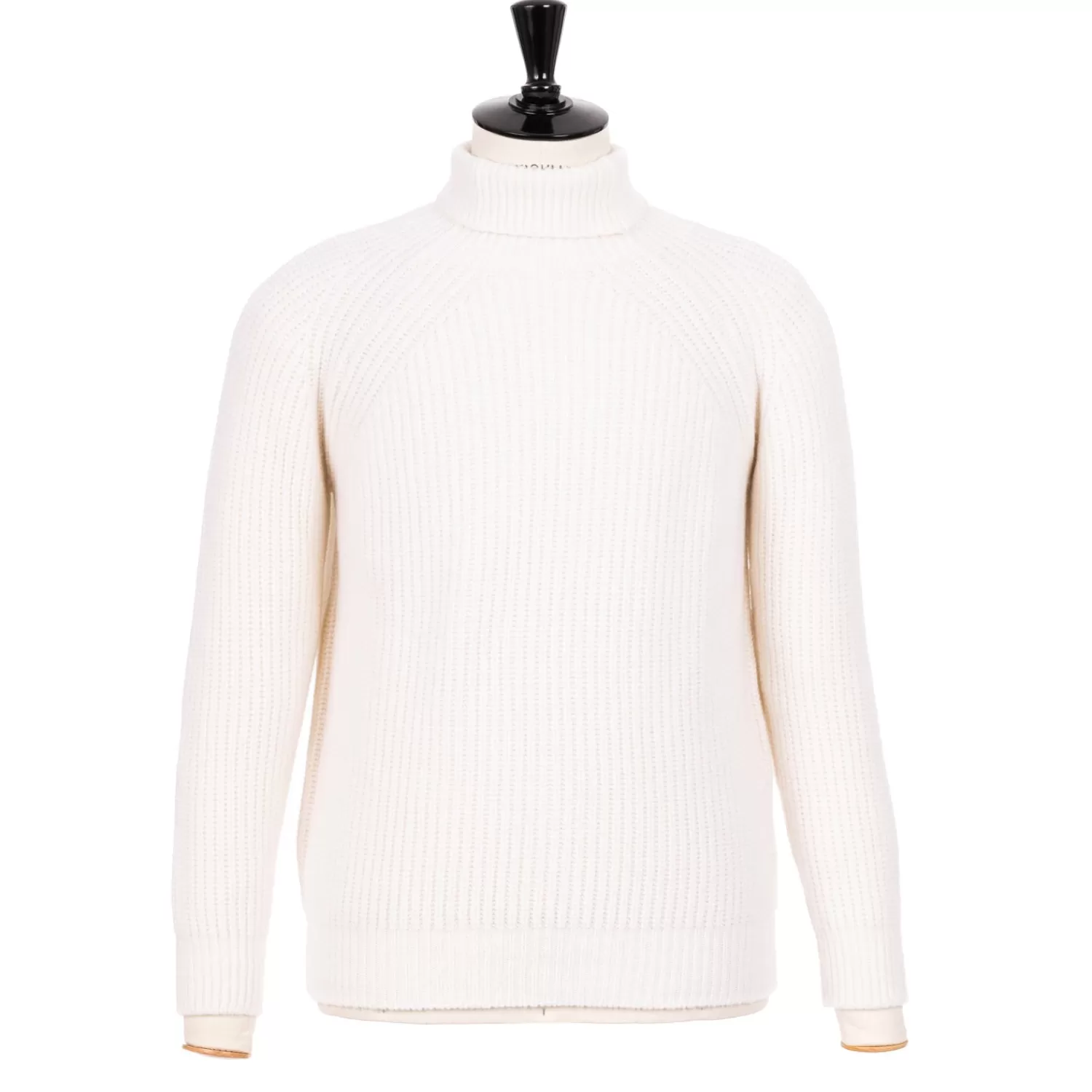 Ivy Men's | Ivy Women's>Anderson & Sheppard Exklusiv für Michael Jondral: Rollkragenpullover "Boat Builder" aus reiner Merinowolle Naturweiß-Cream
