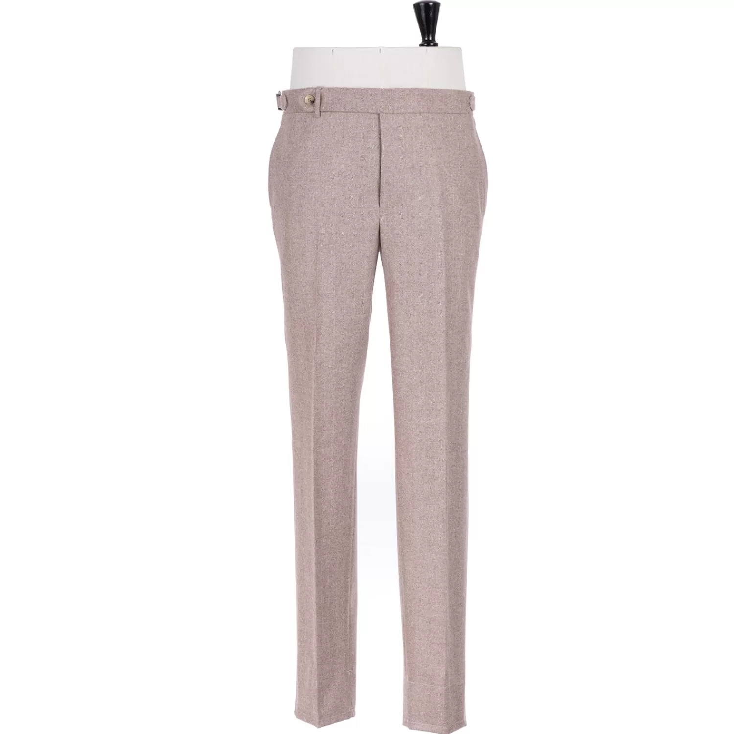 Hosen - Sartorial>Rota Sartorial Exklusiv für Michael Jondral: Sandbraune Hose "Spina" aus einem Wollflanell -