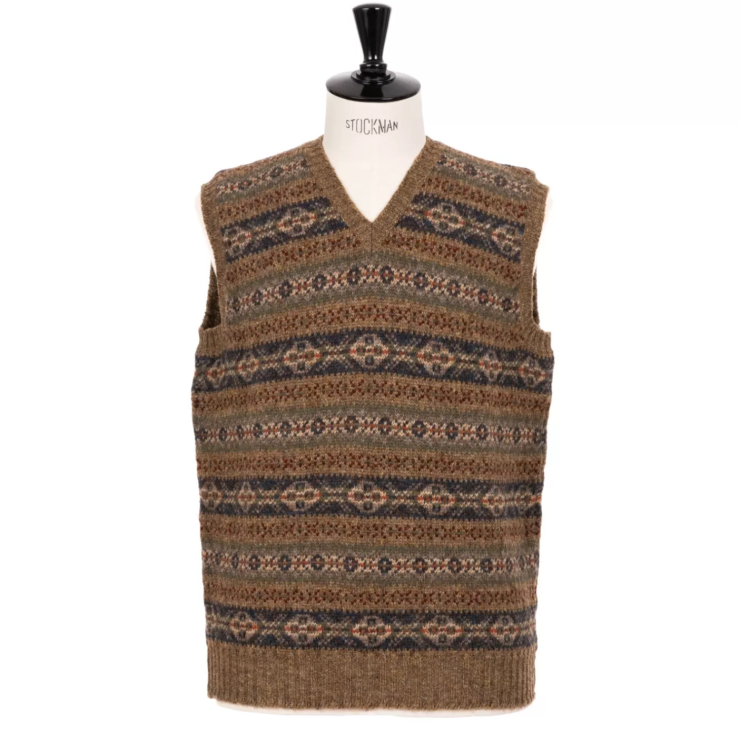 Strickwaren>Anderson & Sheppard Exklusiv für Michael Jondral: Slipover "Anderson´s Fairisle" aus reiner Wolle - Original Shetland-Wool Multicolor
