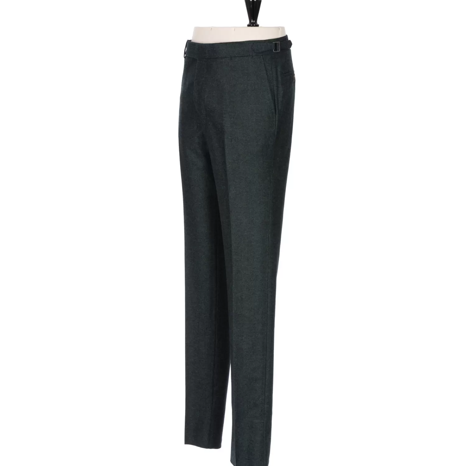 Hosen - Sartorial>Rota Sartorial Exklusiv für Michael Jondral: Waldgrüne Hose "Spina" aus einem Wollflanell -