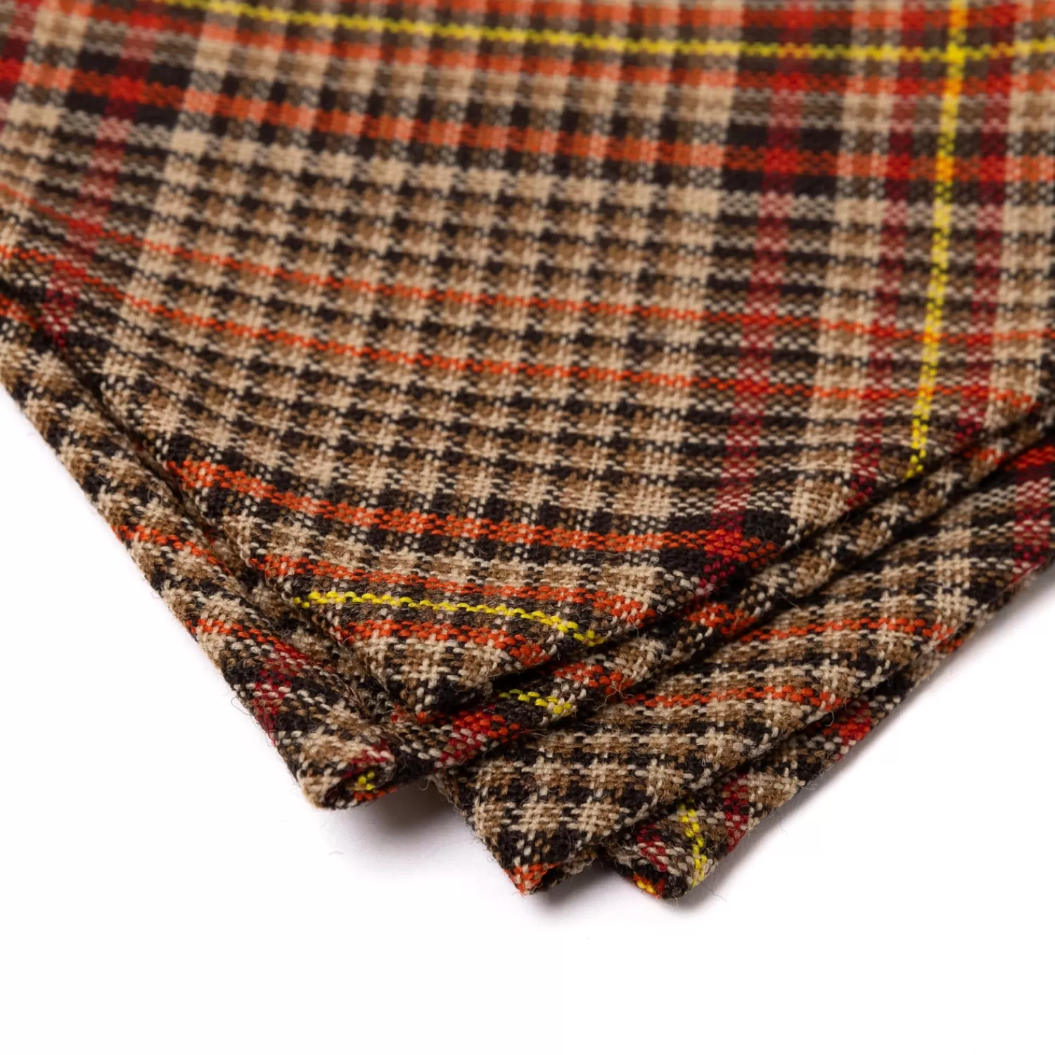Einstecktücher>Fox Brothers Fox Brother´s x MJ: Einstecktuch "Fox Negroni Pocket Square" aus reiner Wolle