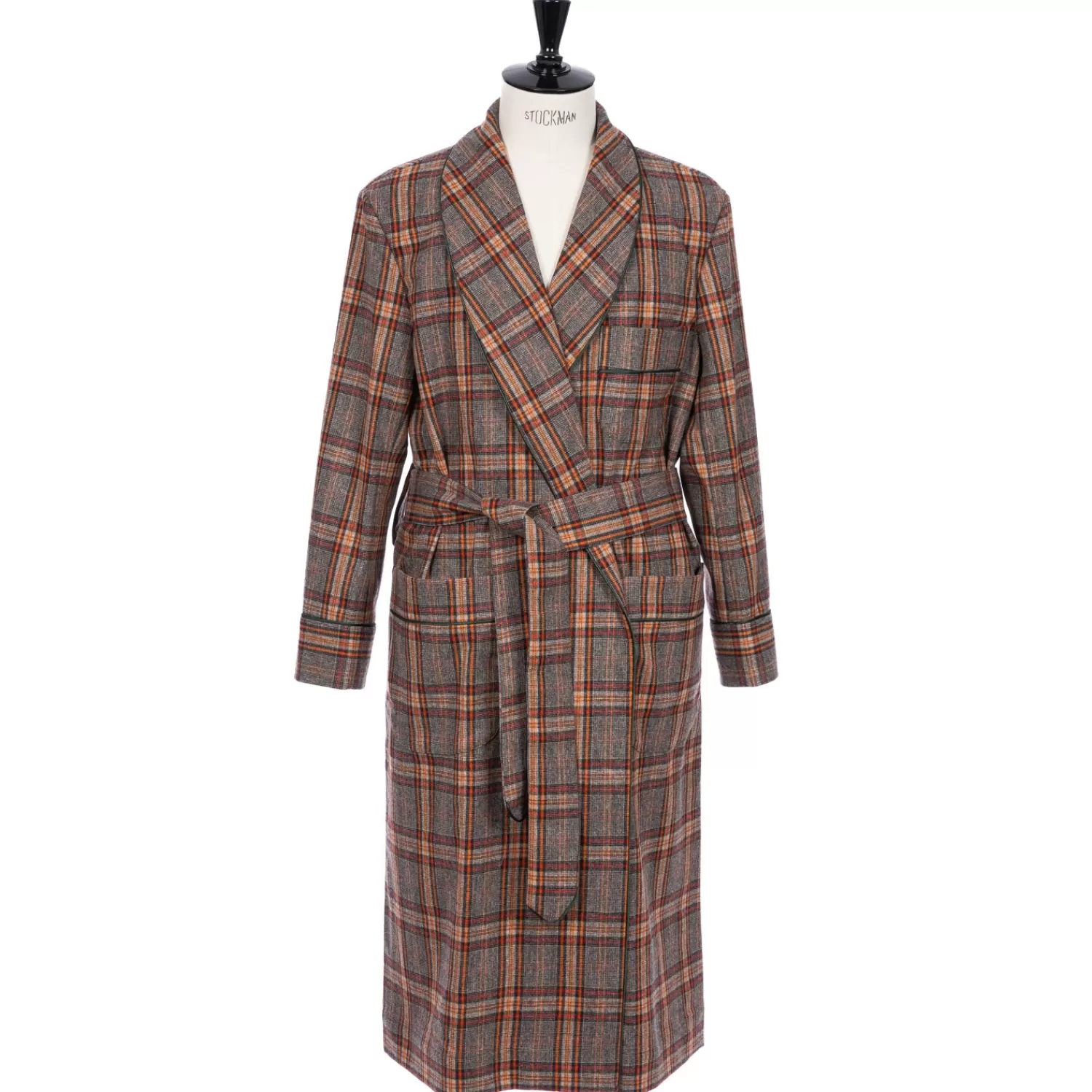 Homewear>Fox Brothers Fox Brother´s x MJ: Hausmantel "Fox Negroni Gown" aus original Fox Flannel