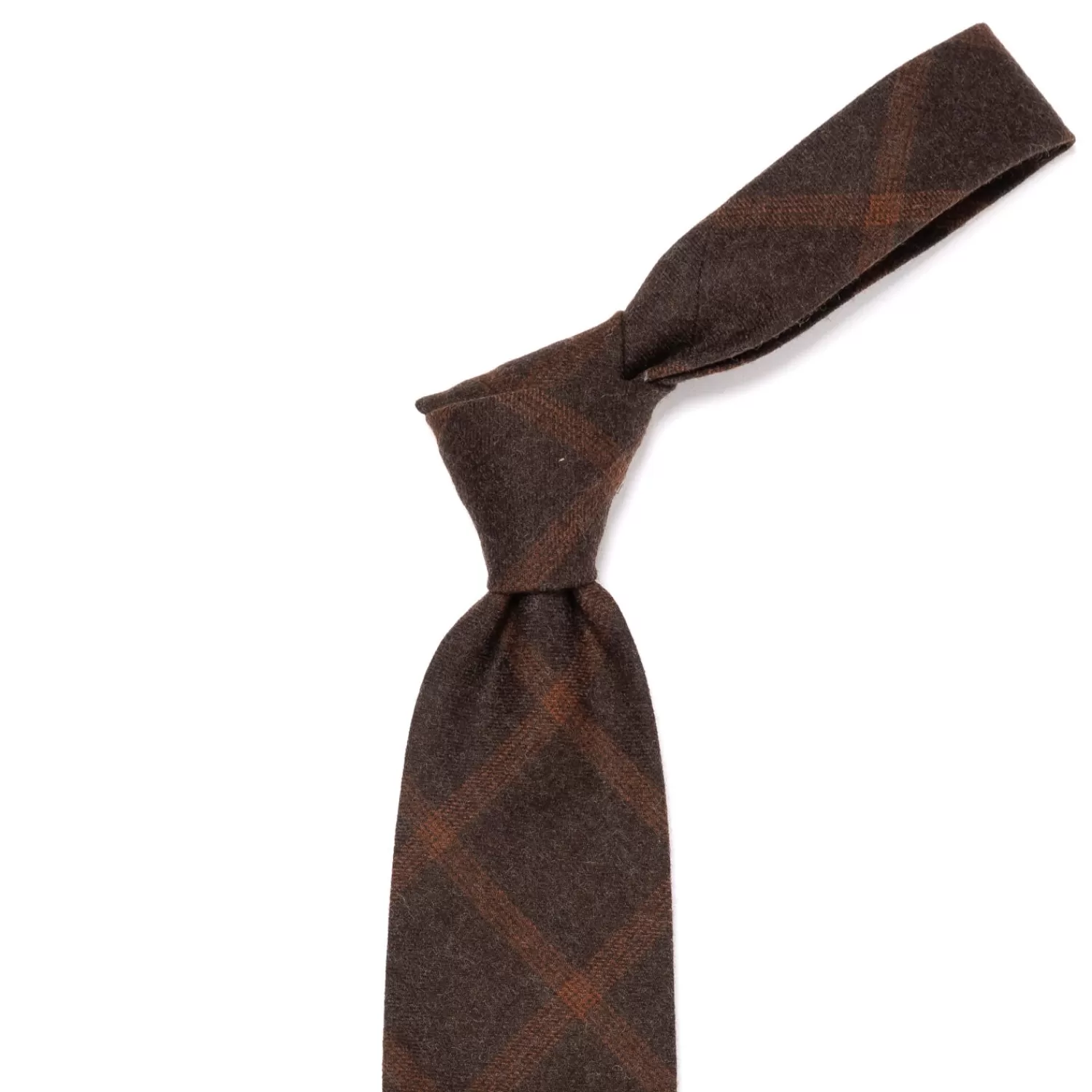 Krawatten>Fox Brothers Fox Brother´s x MJ: Krawatte "Window Pane Flannel" aus reiner Wolle