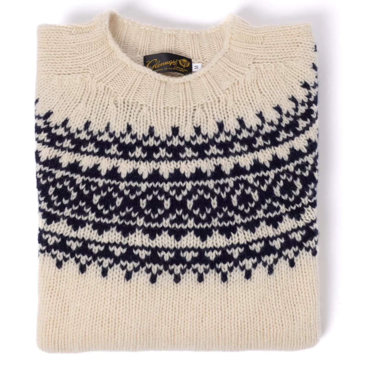 Ivy Men's | Ivy Women's>Glenugie exklusiv x MJ: Pullover "St.Moritz Vintage-Ski" aus reiner Wolle - Pure Soft Shetland  