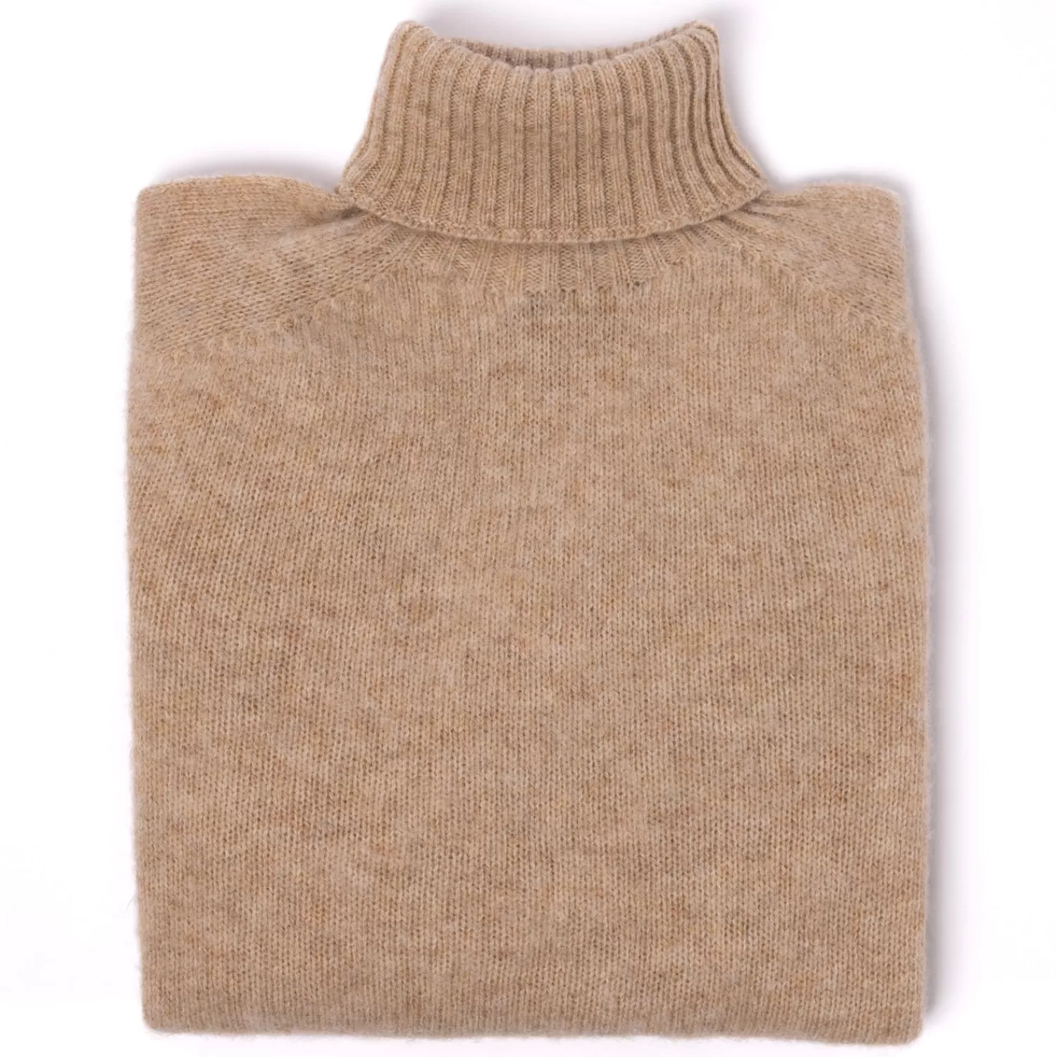 Strickwaren>Glenugie exklusiv xMJ: Pullover "Polo Jumper" aus reiner Wolle - Circulate Knit Pure Soft Shetland Sand-TuskMelange