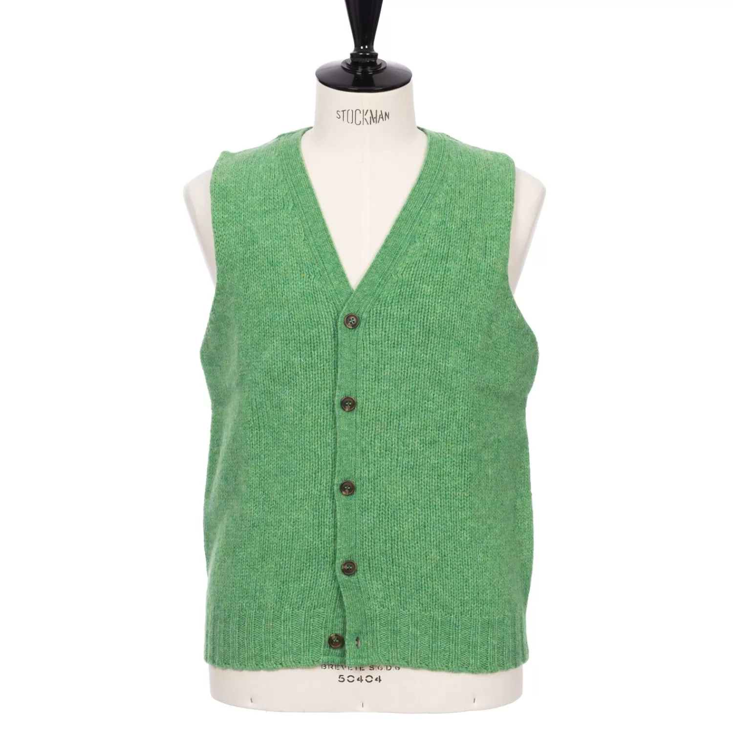 Strickwaren>Glenugie exklusiv xMJ: Weste "Sport Waistcoat" aus reiner Wolle - Circulate Knit Pure Soft Shetland Minzgrün-MintLA