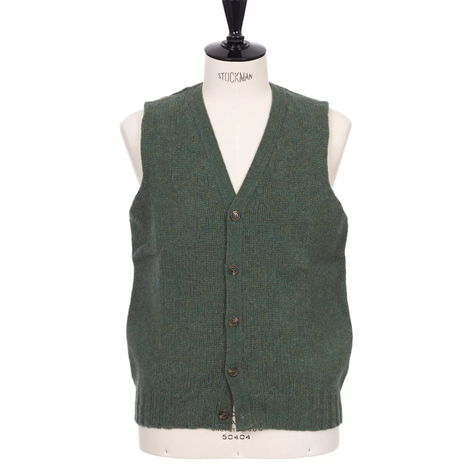 Strickwaren>Glenugie exklusiv xMJ: Weste "Sport Waistcoat" aus reiner Wolle - Circulate Knit Pure Soft Shetland Algengrün-Jade