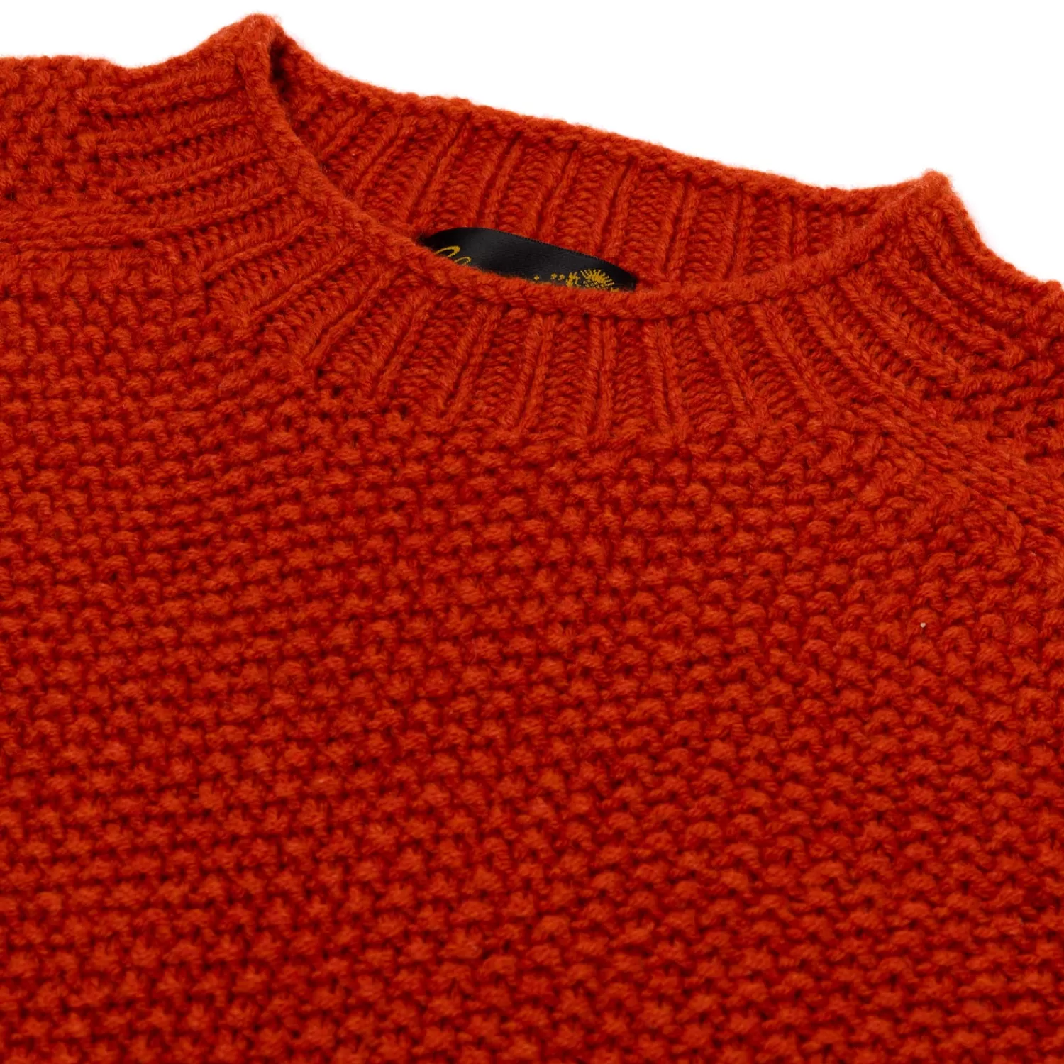 Ivy Men's | Ivy Women's>Glenugie x MJ: Pullover "Gstaad Vintage-Ski" aus reiner Wolle - 4 Ply Supersoft Lambswool Orange-FurnaceMelange