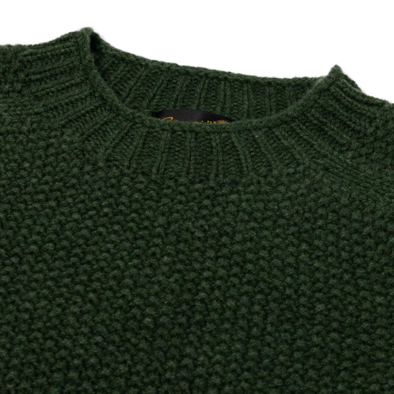 Strickwaren>Glenugie x MJ: Pullover "Gstaad Vintage-Ski" aus reiner Wolle - 4 Ply Supersoft Lambswool Salbeigrün-SerpentineMelange
