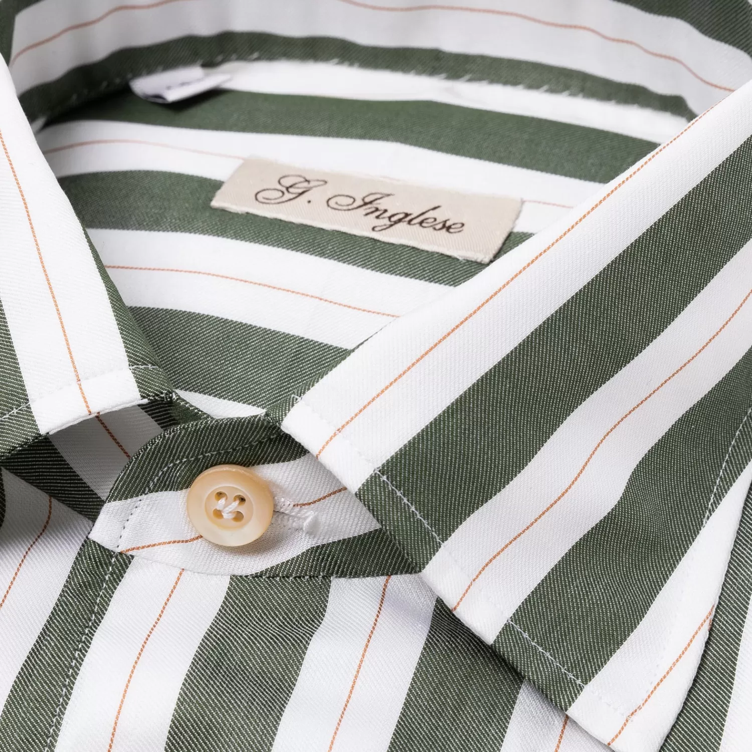 Hemden>G. Inglese Hemd "Puglia Deluxe" aus Vintage-Baumwolltwill - Handarbeit