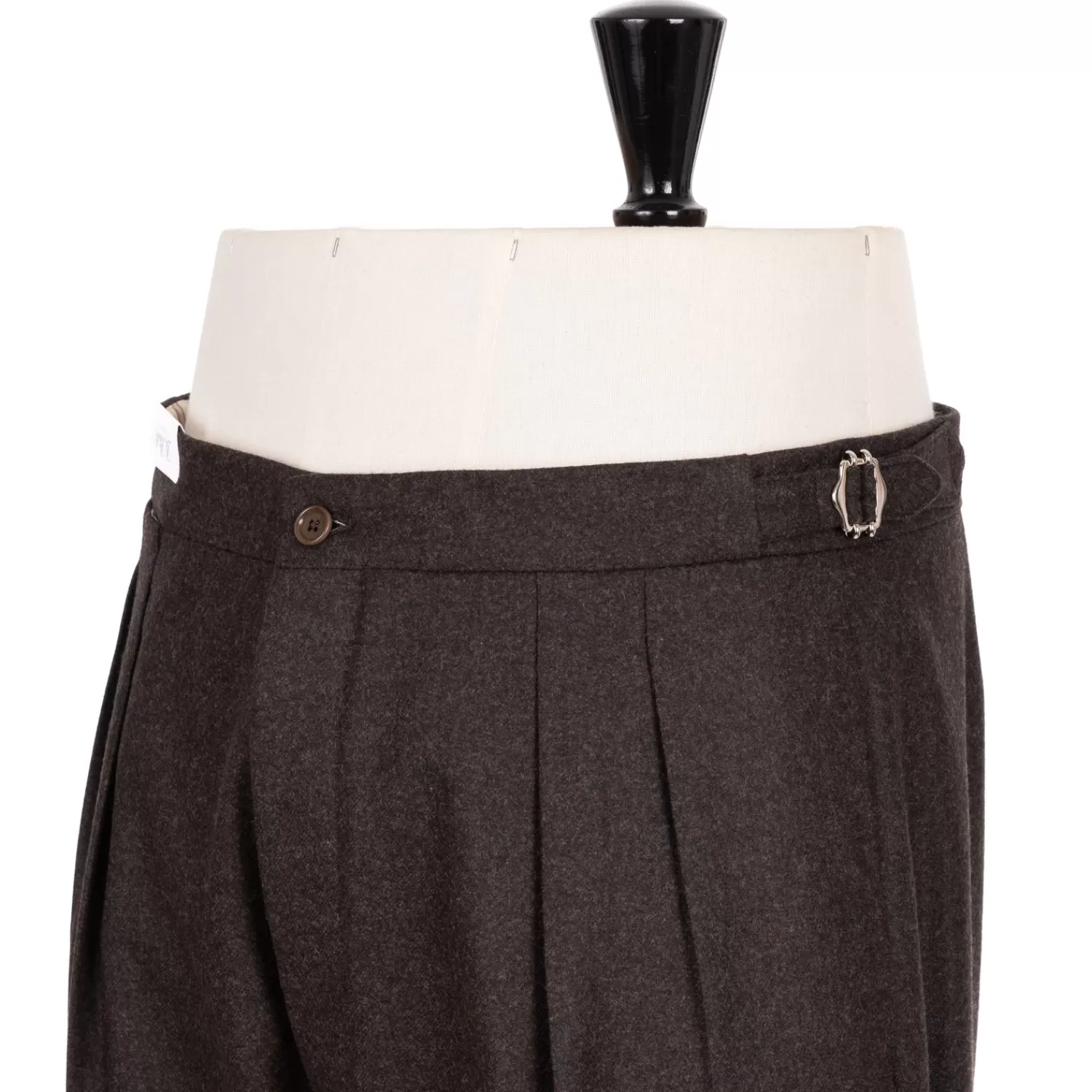 Hosen - Sartorial>De Petrillo Hose "Lo Stile di Totò" aus reiner Wolle von Drago - Handarbeit Braun-Marrone