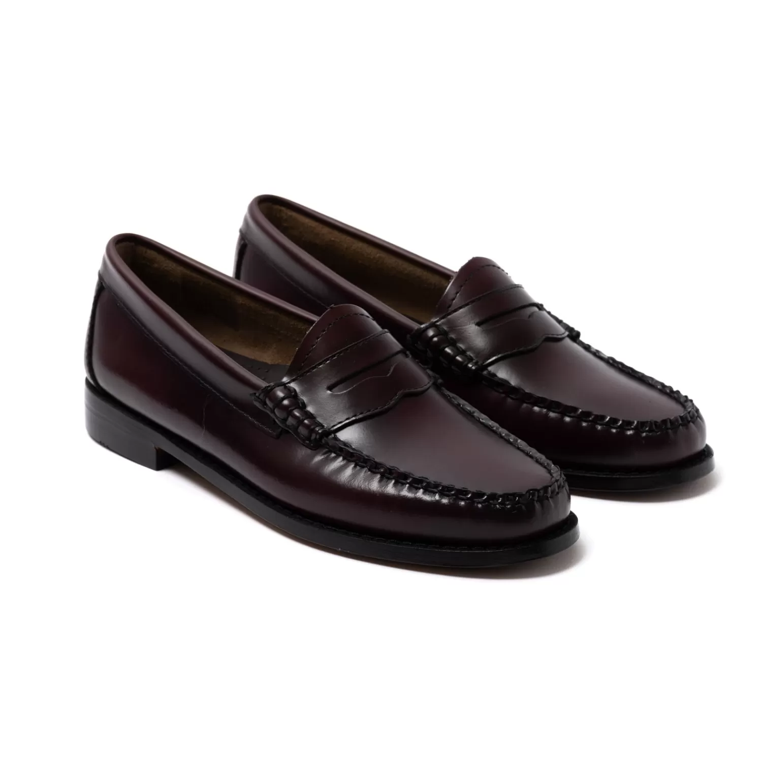 Ivy Men's | Ivy Women's>G.H. Bass IVY WOMEN: Penny-Loafer "The Original Women-Weejun" aus Kalbsleder - The Original Wine-ShinePolish