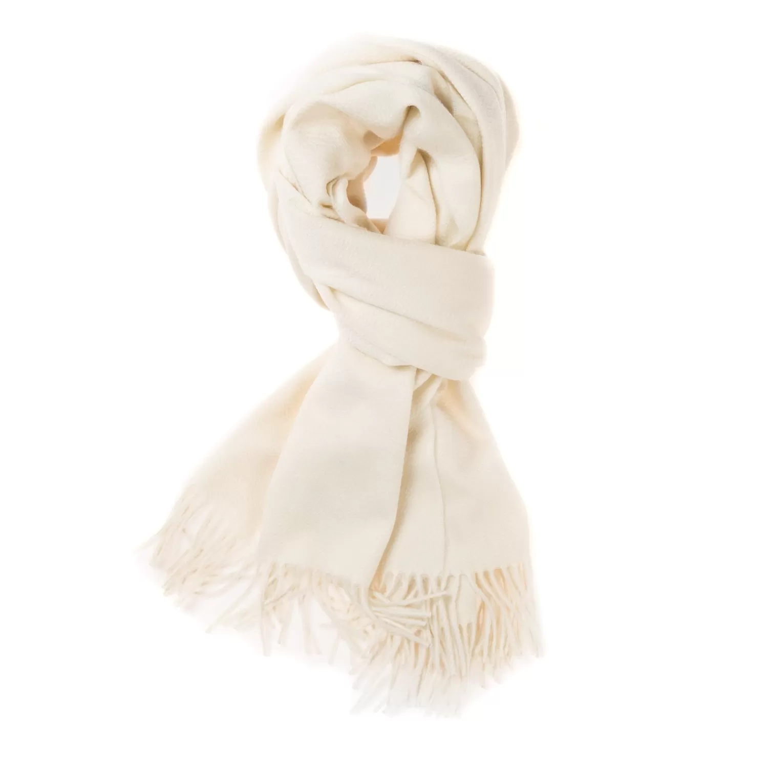 Schals | Ivy Men's>Joshua Ellis exklusiv x MJ: Schal "Ripple Plain Stola" aus reinem schottischen Kaschmir Naturweiß-NaturalWhite