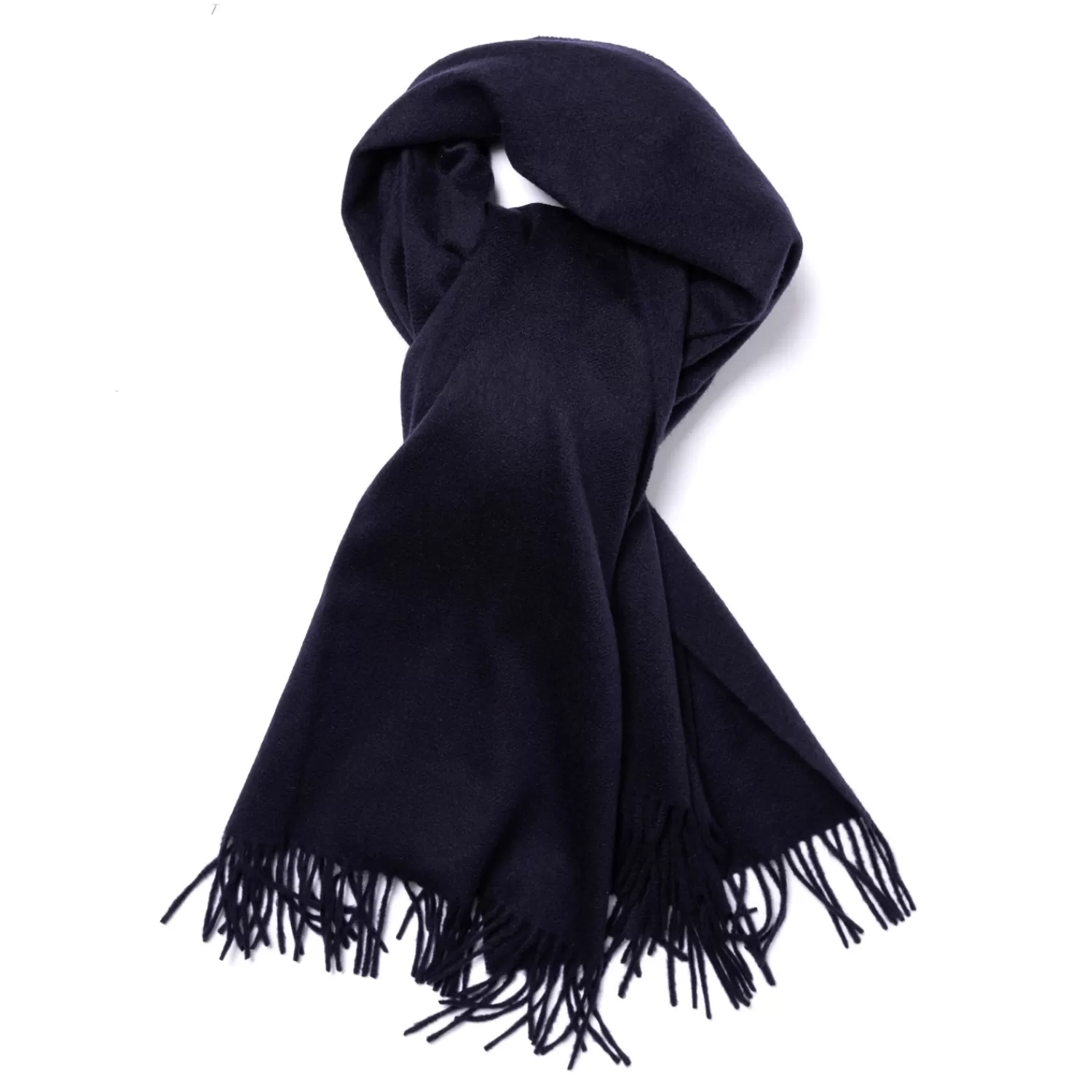 Schals>Joshua Ellis x MJ: Schal "Ripple Plain Stola" aus reinem schottischen Kaschmir  Dunkelblau-Navy
