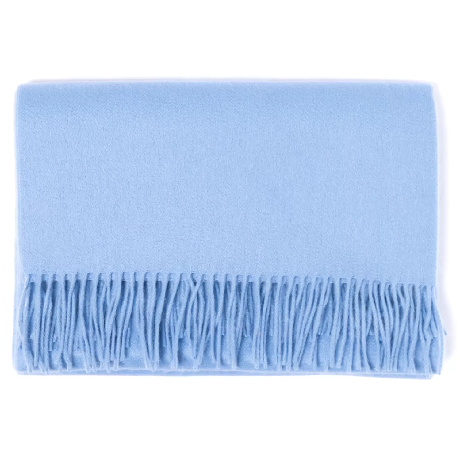 Schals | Ivy Women's>Joshua Ellis x MJ: Schal "Ripple Plain Stola" aus reinem schottischen Kaschmir Hellblau- WedgewoodBlue