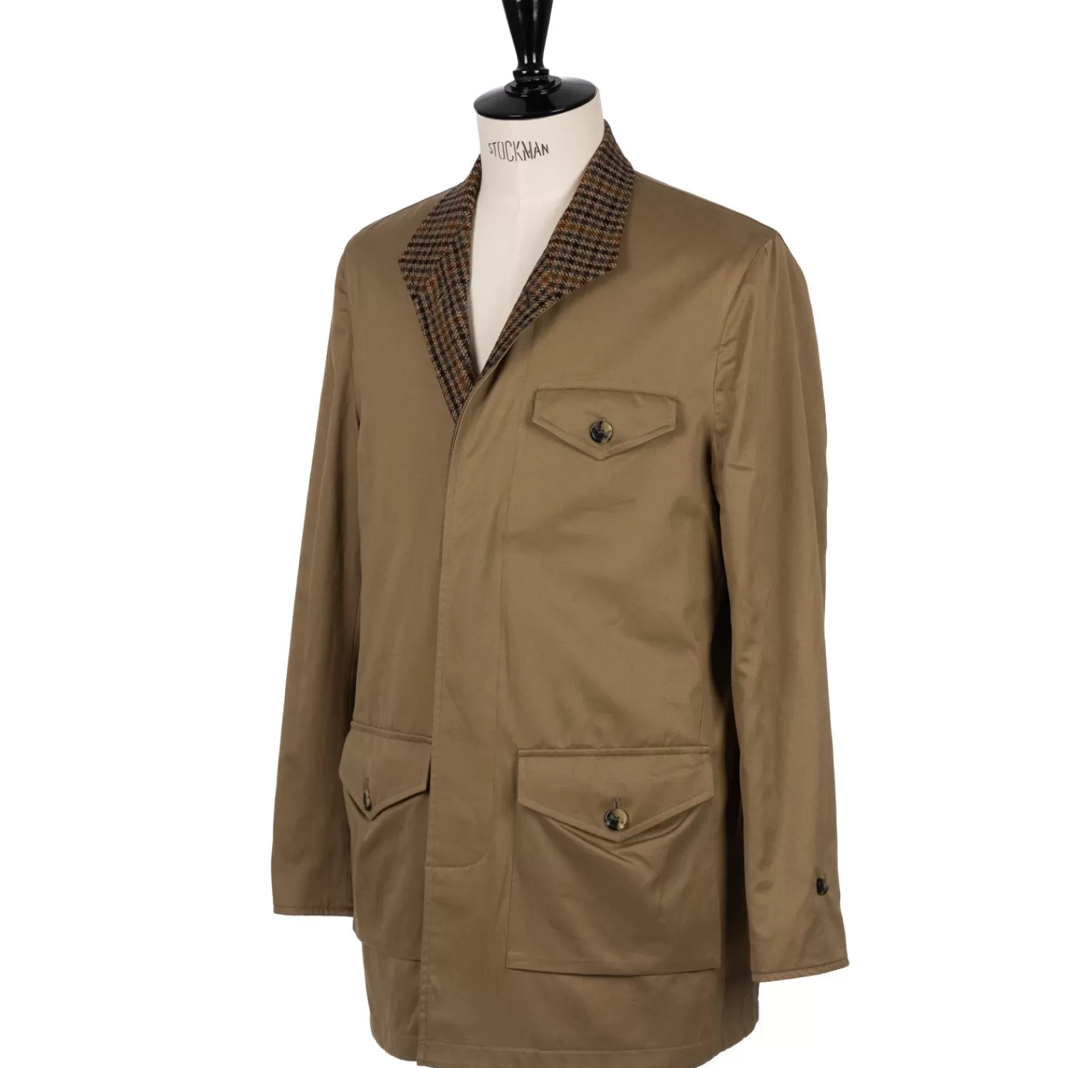 Mäntel>Justo Gimeno exklusiv x MJ: Wendemantel "Teba Car-Coat" aus irischer Wolle und Baumwolle