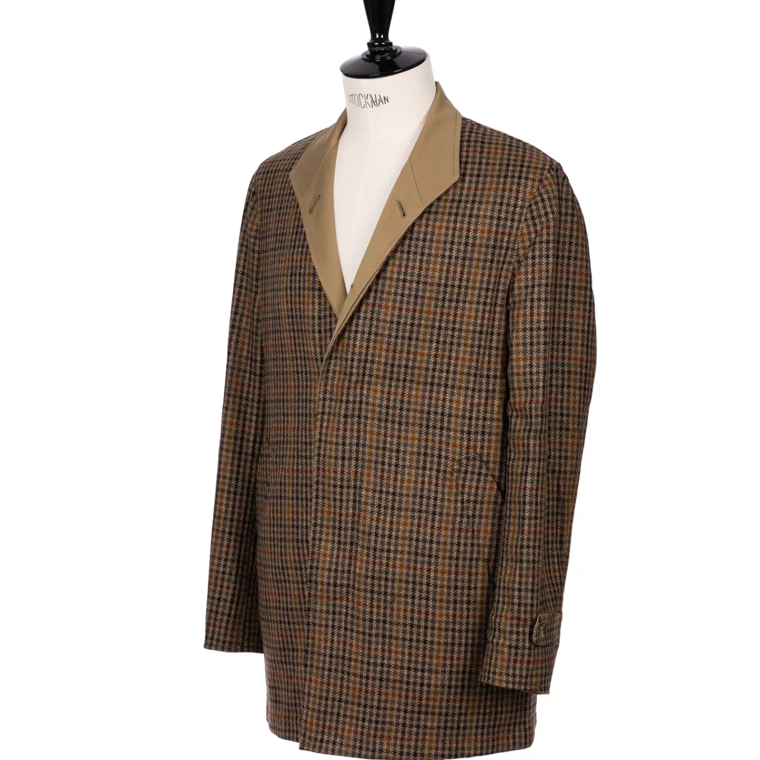 Mäntel>Justo Gimeno exklusiv x MJ: Wendemantel "Teba Car-Coat" aus irischer Wolle und Baumwolle