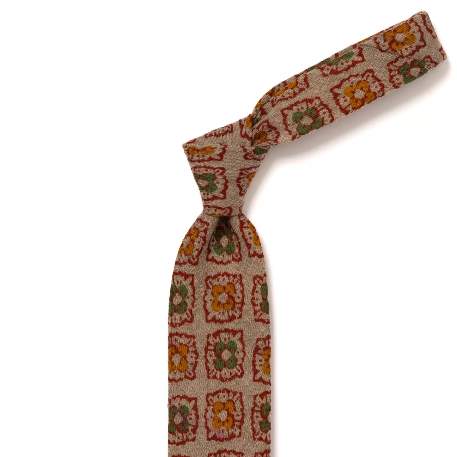 Krawatten>Petronius Krawatte "St.Moritz Vintage Wool" aus reiner Wolle - Handrolliert