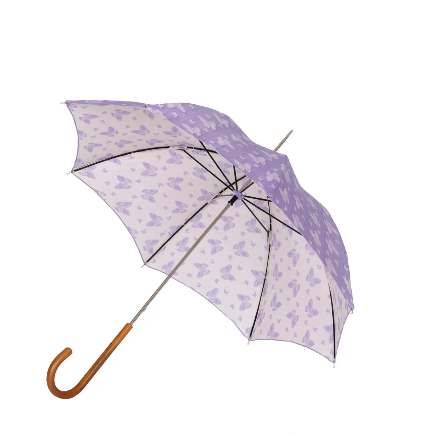 Schirme | Ivy Women's>Maglia Limited Edition: Francesco x MJ: Damenschirm "The Butterfly Vintage Parasol" mit Griff aus Kastanienholz