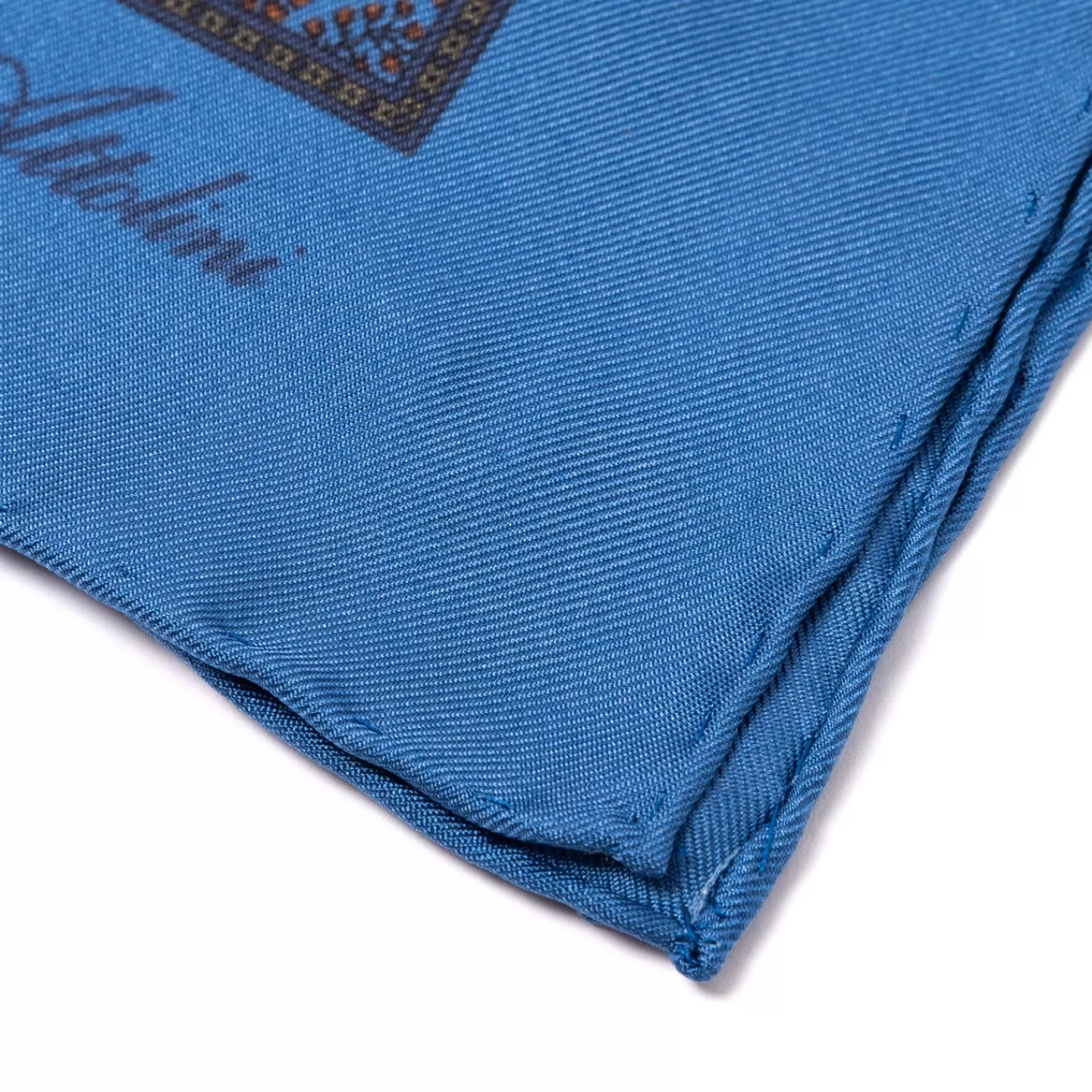 Einstecktücher>Cesare Attolini Limited Edition: Gemustertes Einstecktuch "Grande Fantasia Cashemire" aus reiner Seide - Handrolliert
