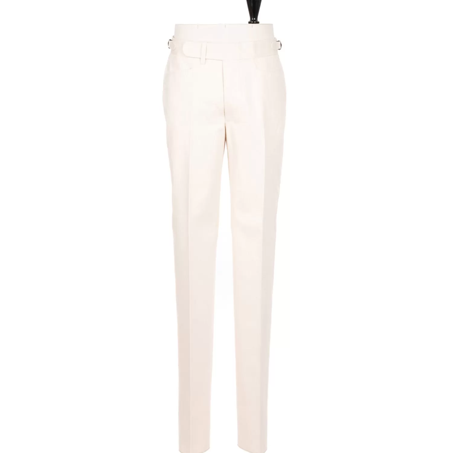 Hosen - Sartorial>Cesare Attolini Limited Edition: Hose "Cavaleria Moderno" aus japanischem Selvedge-Denim - reine Handarbeit Naturweiß-Naturale