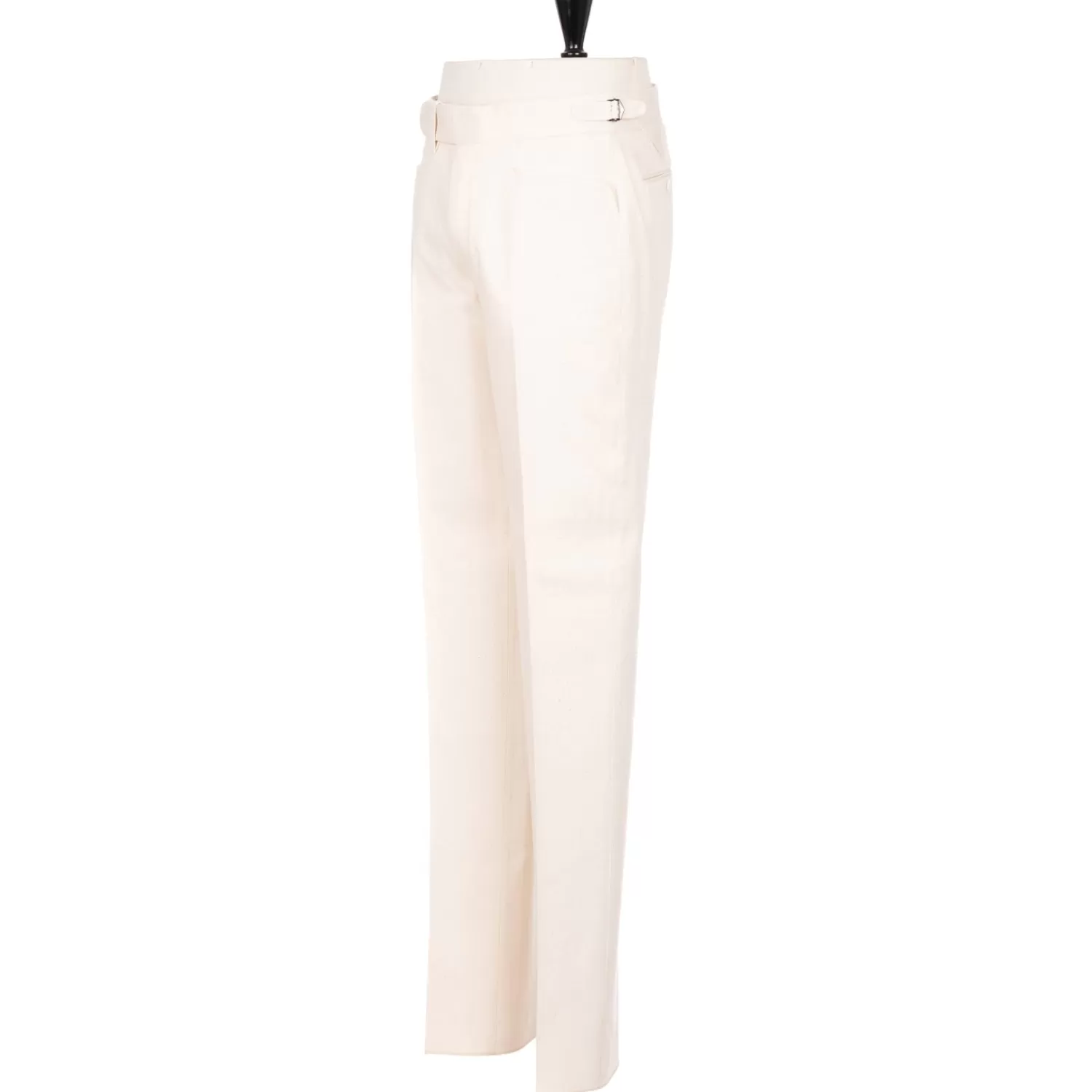 Hosen - Sartorial>Cesare Attolini Limited Edition: Hose "Cavaleria Moderno" aus japanischem Selvedge-Denim - reine Handarbeit Naturweiß-Naturale