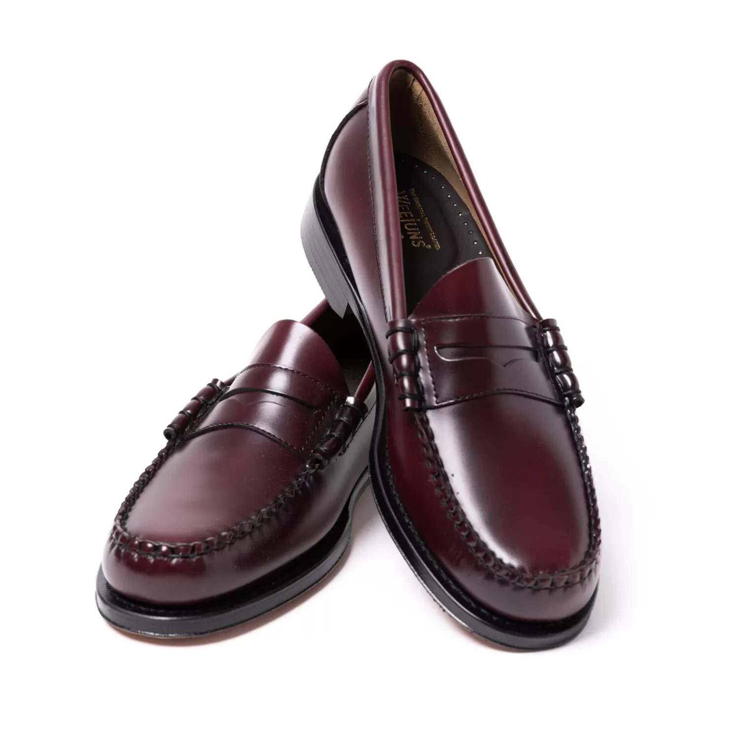 Schuhe | Ivy Men's>G.H. Bass Penny-Loafer "The Original Weejun" aus Kalbsleder - The Original Wine-ShinePolish