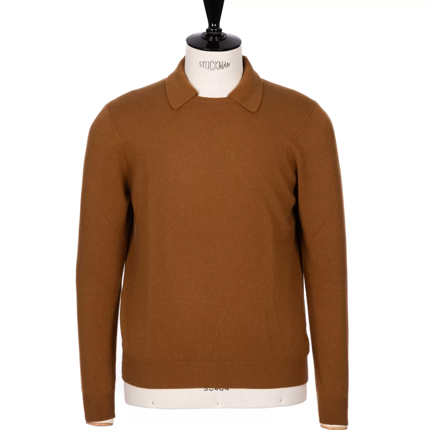 Strickwaren>Guercilena 1944 Polo-Pullover "Vintage Knit-Polo" aus feinstem 1 Ply-Kaschmir - Handmade Kamelbraun-Cammello